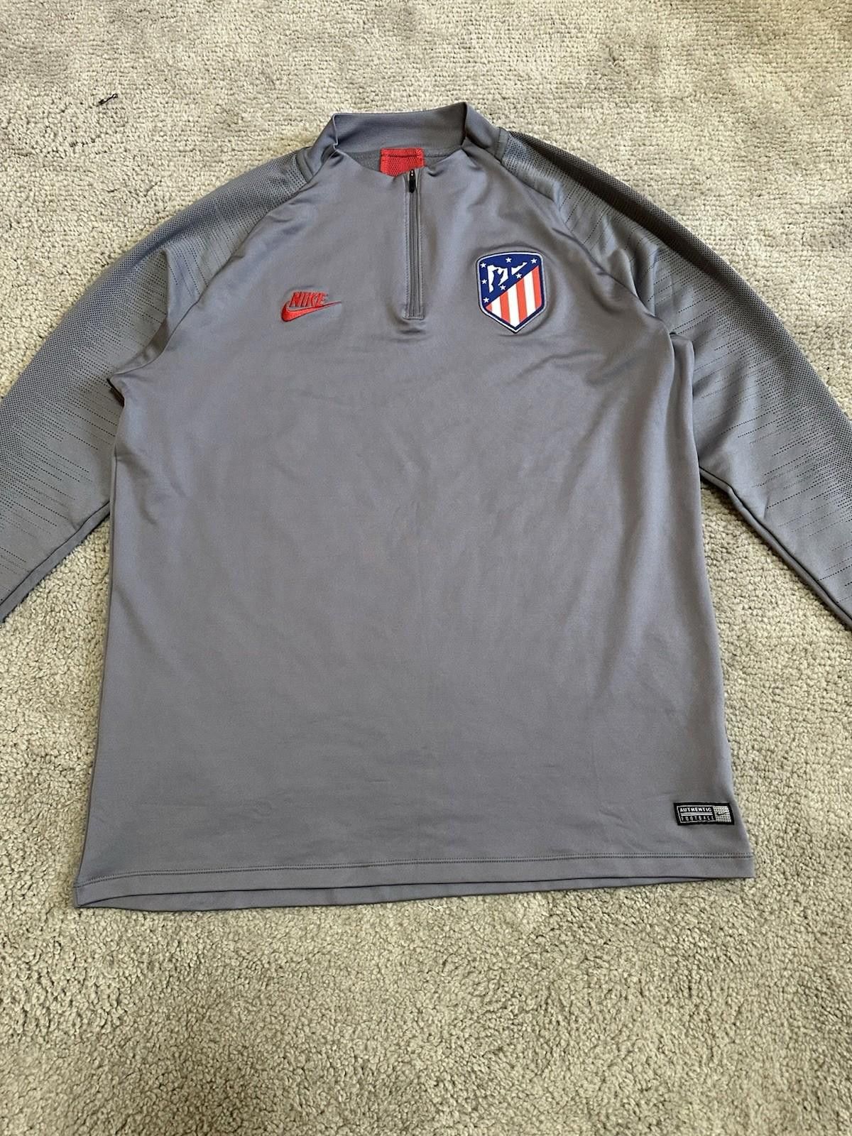 Nike ATLETICO MADRID 2019/20 TRAINING FOOTBALL 1/4 ZIP DRILL TOP Size US XL / EU 56 / 4 - 3 Thumbnail