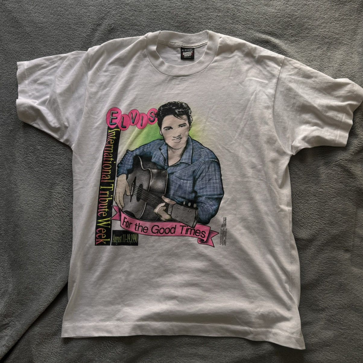 Vintage 1990* Elvis tshirt Size US XL / EU 56 / 4 - 1 Thumbnail