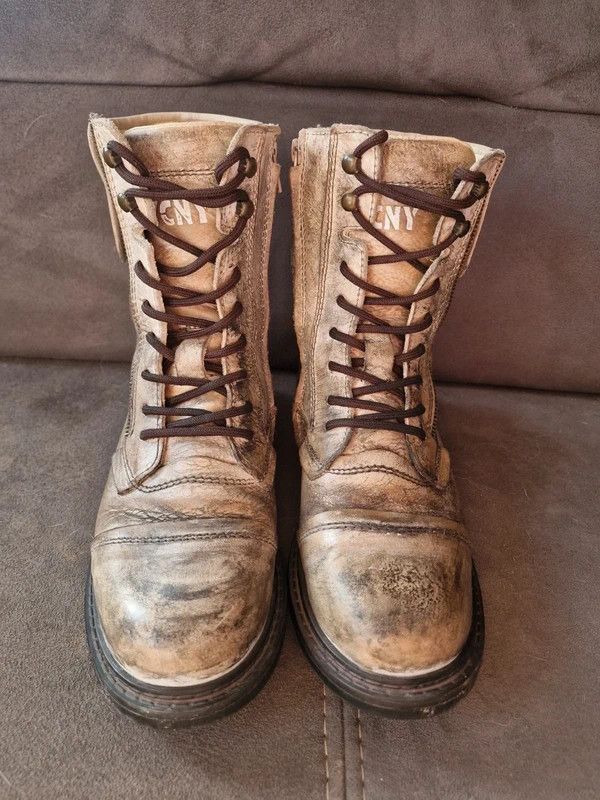 Other Yellow Cab Leather Boots Size 41 Grunge Vintage Distressed Size US 11 / IT 41 - 3 Thumbnail