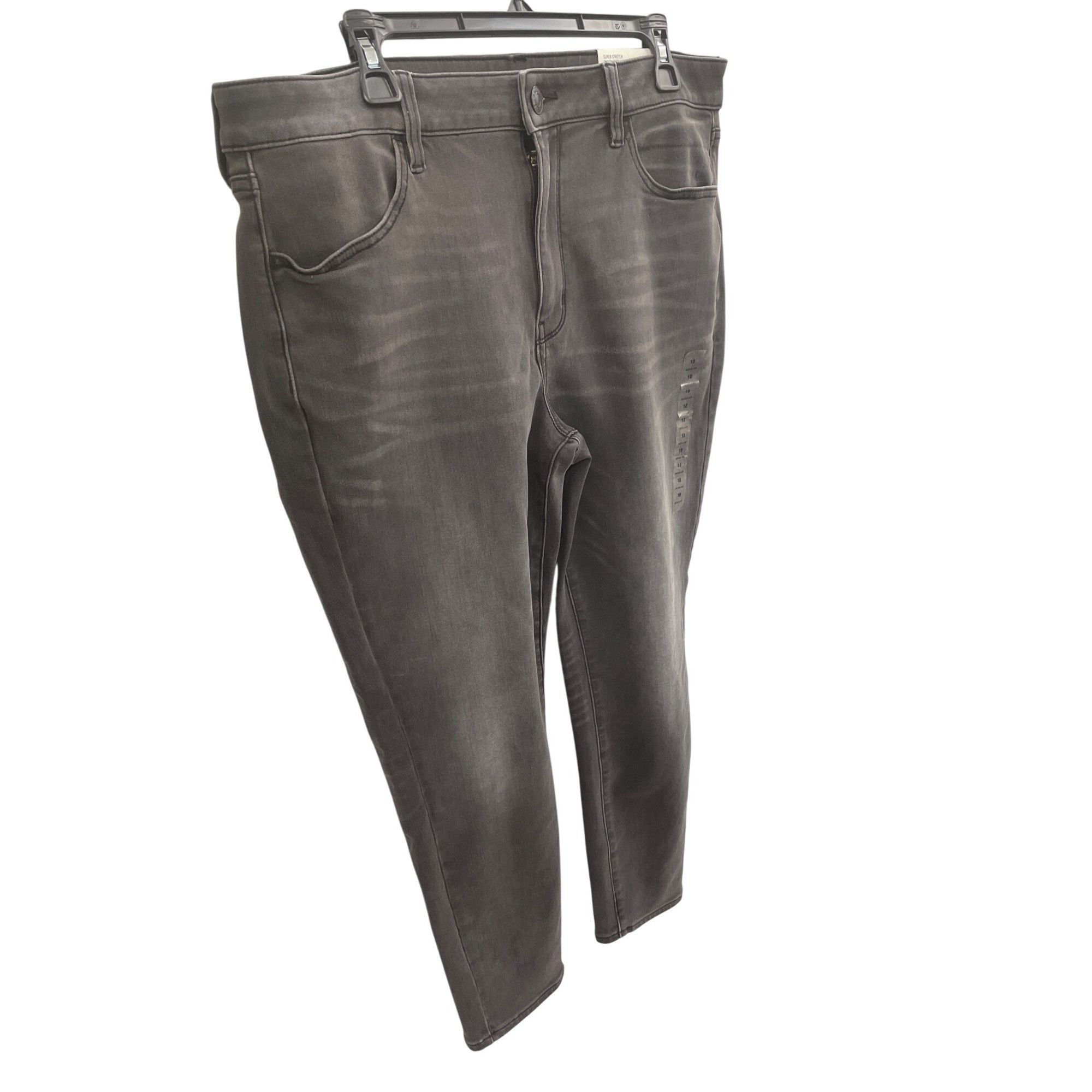 American Eagle Outfitters American Eagle Womens Black Super Stretch Jeggings Size 18 R Size 36" / US 14 / IT 50 - 18 Thumbnail