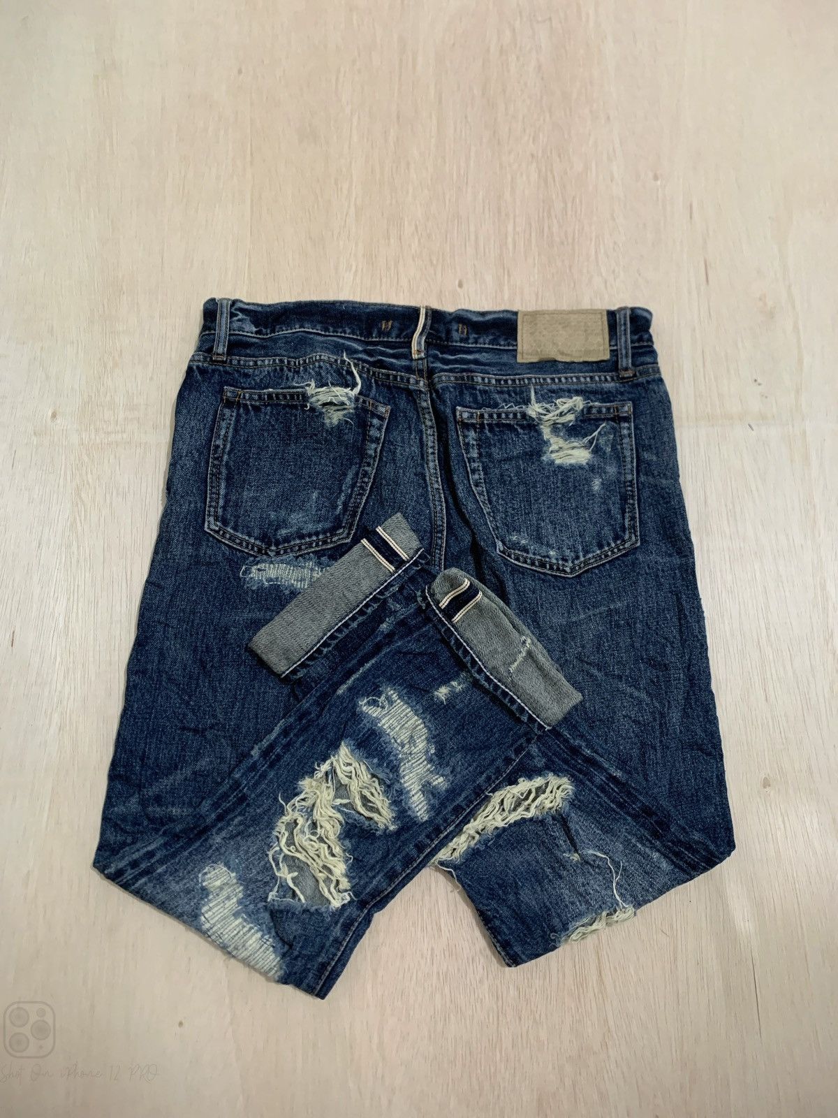 If Six Was Nine × Japanese Brand Distressed Denim Goa Genuine Vintage Denim Jeans Size US 30 / EU 46 - 4 Thumbnail
