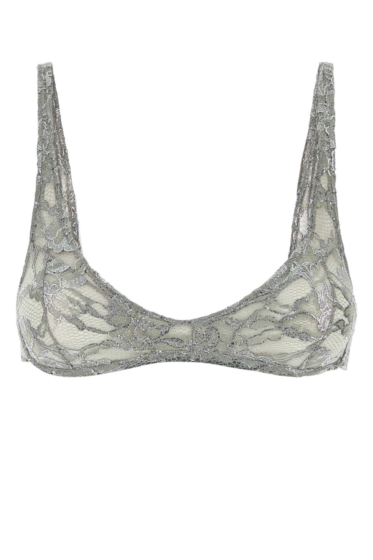 The Attico Grey Lace Bra Size M / US 6-8 / IT 42-44 - 1 Thumbnail