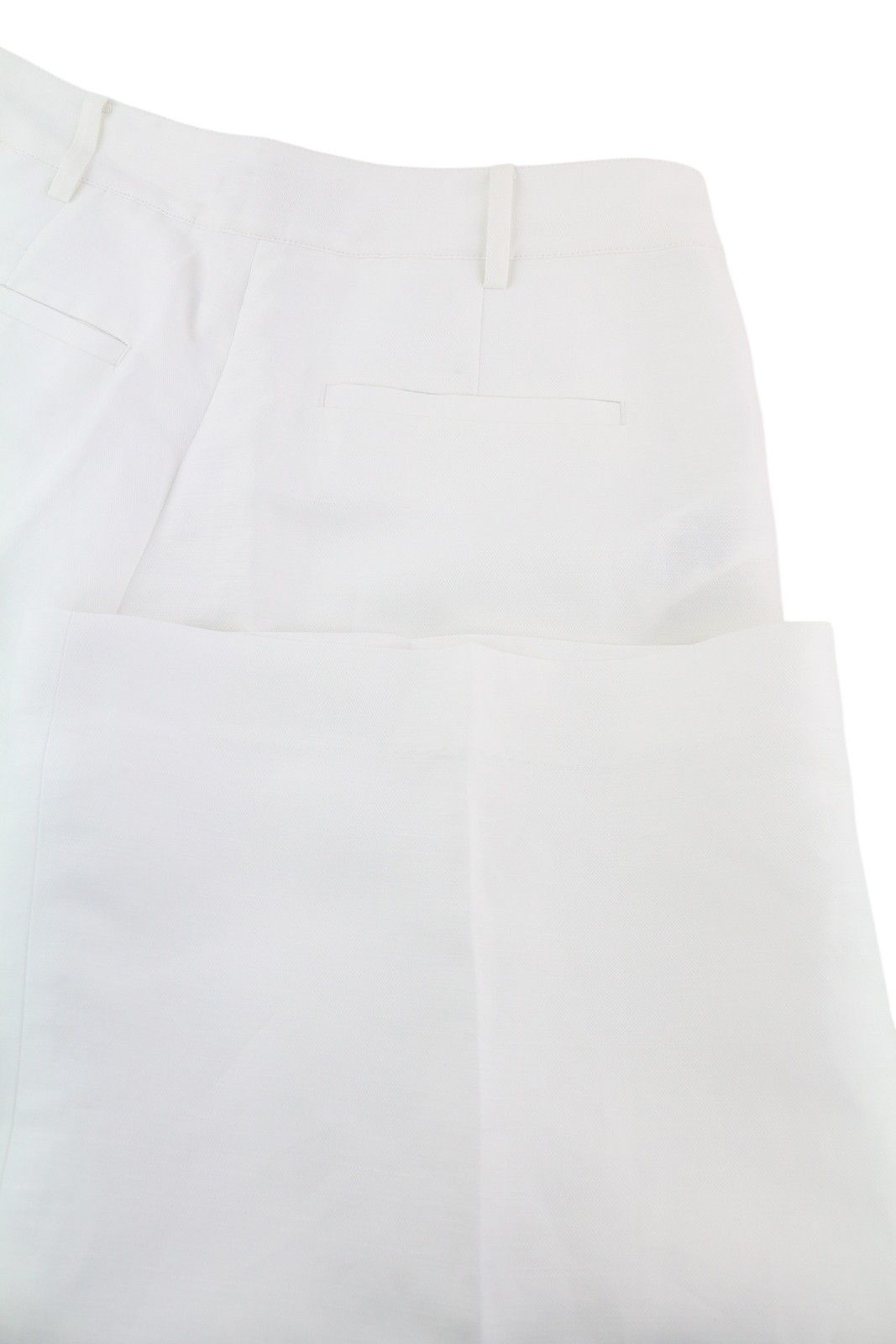 Lauren Ralph Lauren W29 White Linen Blend Cropped Flared Trousers 84706 Size 29" - 5 Thumbnail