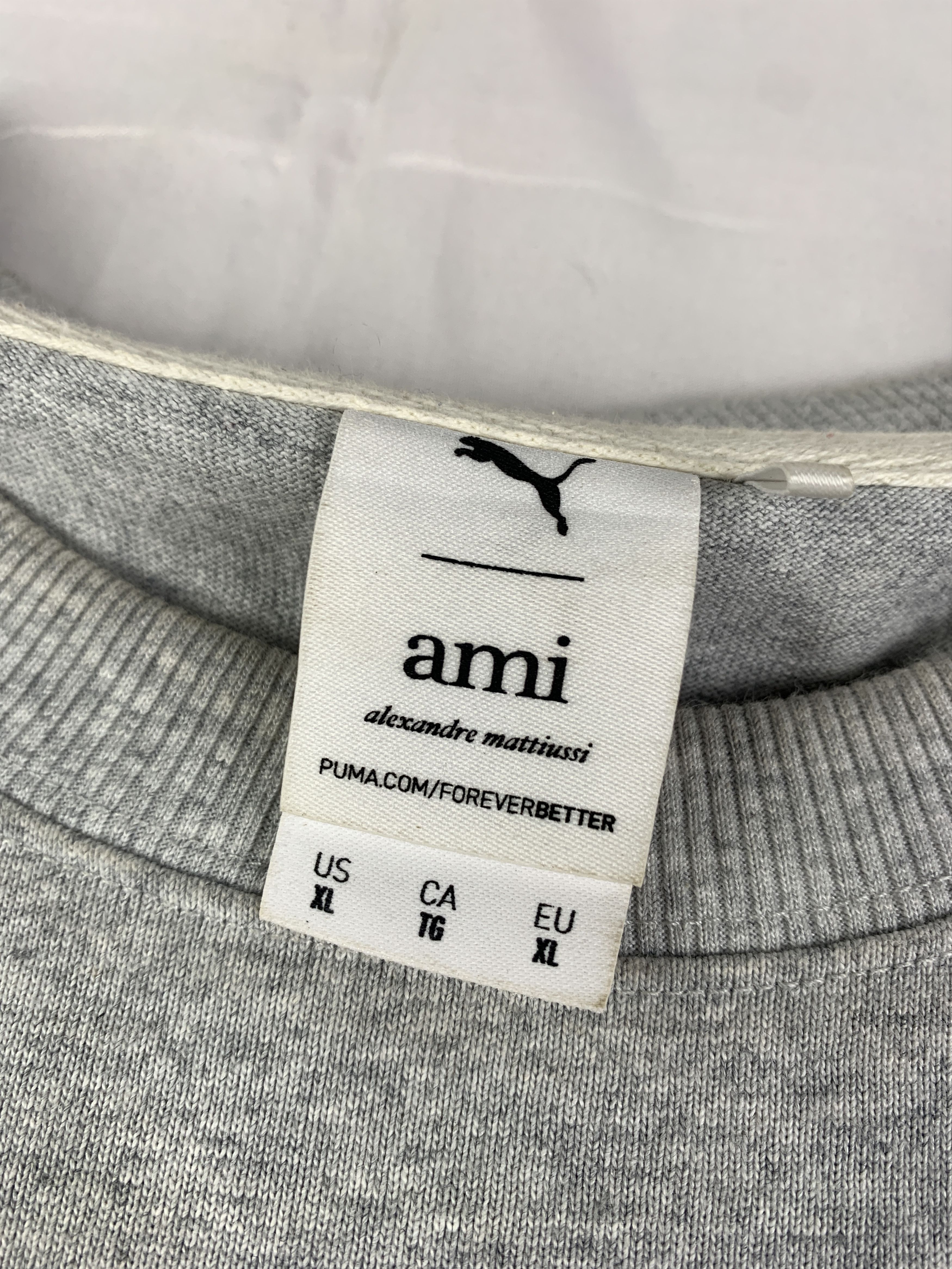 AMI × Puma Puma x AMI Grey Thick Chest Logo Tee (XL) Size US XL / EU 56 / 4 - 5 Thumbnail
