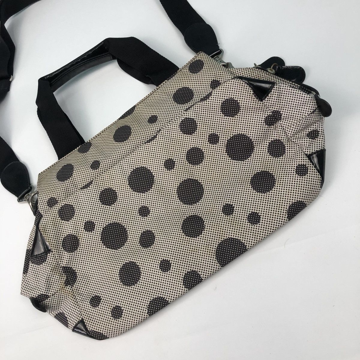 agnes b. AGNES B. POLKADOT TWO WAY HANDBAG CROSSBODY Size ONE SIZE - 4 Thumbnail