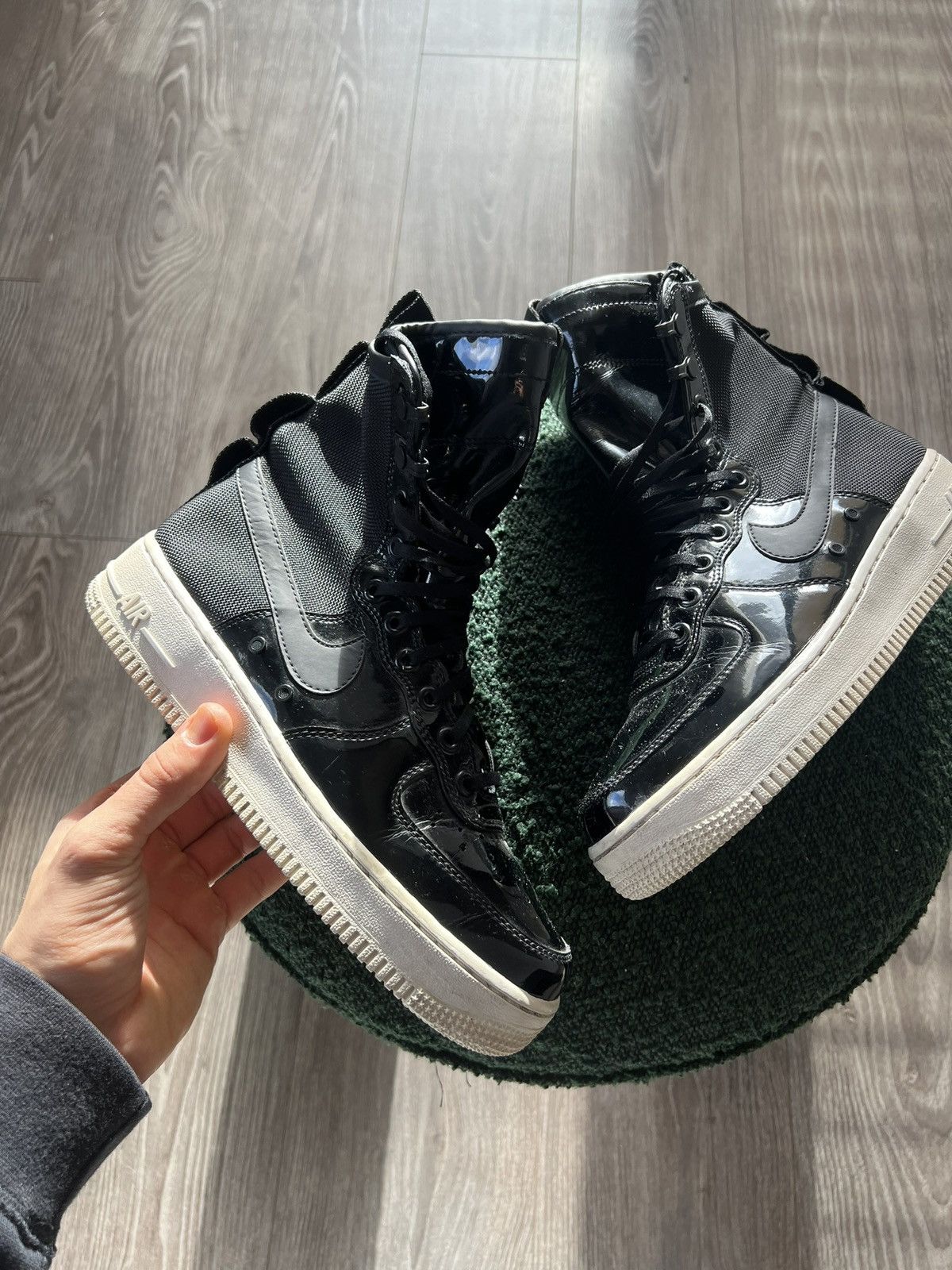 Rare High Nike Air Force SF Lateks Shine Leather Shoes‼️