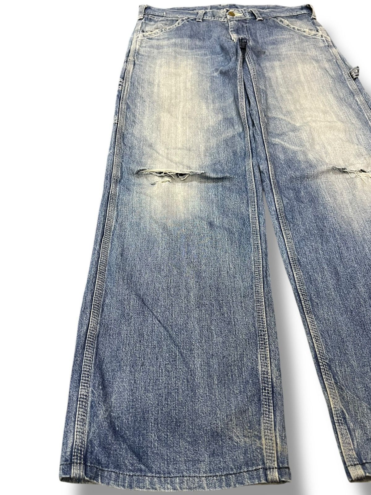 Lee Vintage Lee Union Made Carpenter Baggy Denim Size US 33 - 3 Thumbnail