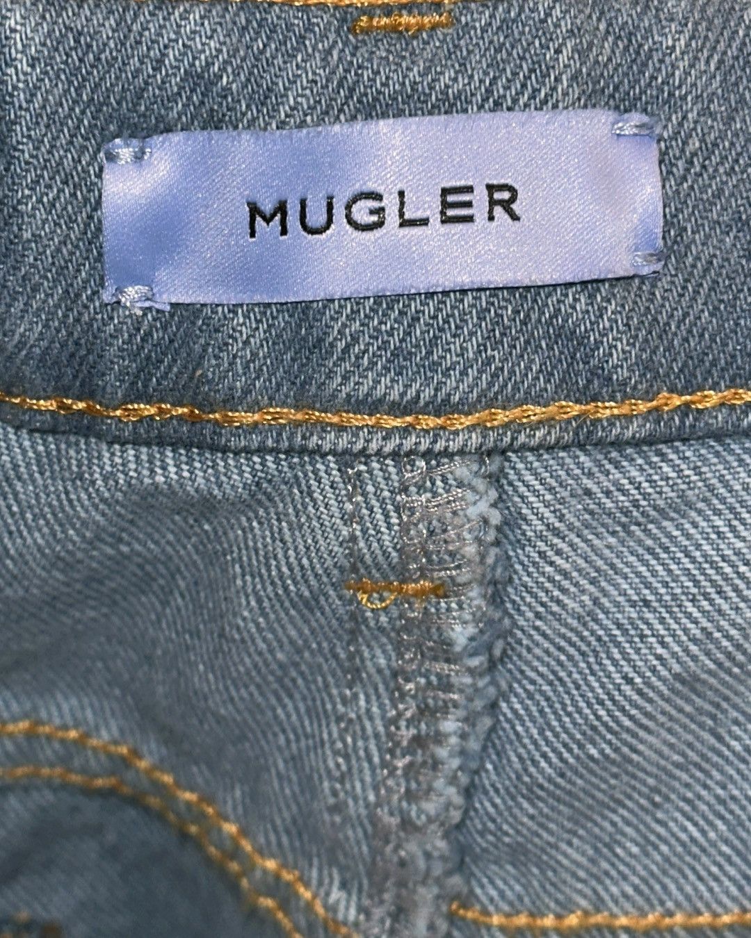 Mugler Mugler Spiral Seam Denim Jeans Light Blue Size 44 Size US 32 / EU 48 - 6 Thumbnail