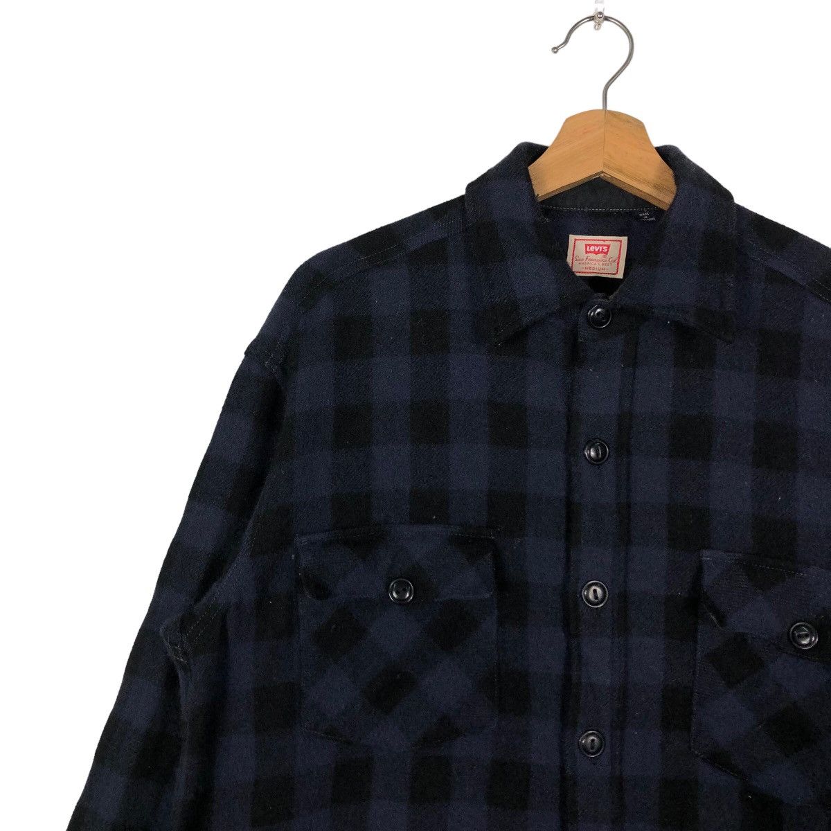 Levi's 🔥Vintage Flannel Jacket Wool Levi’s Tartan Checkered Design Size US M / EU 48-50 / 2 - 6 Thumbnail