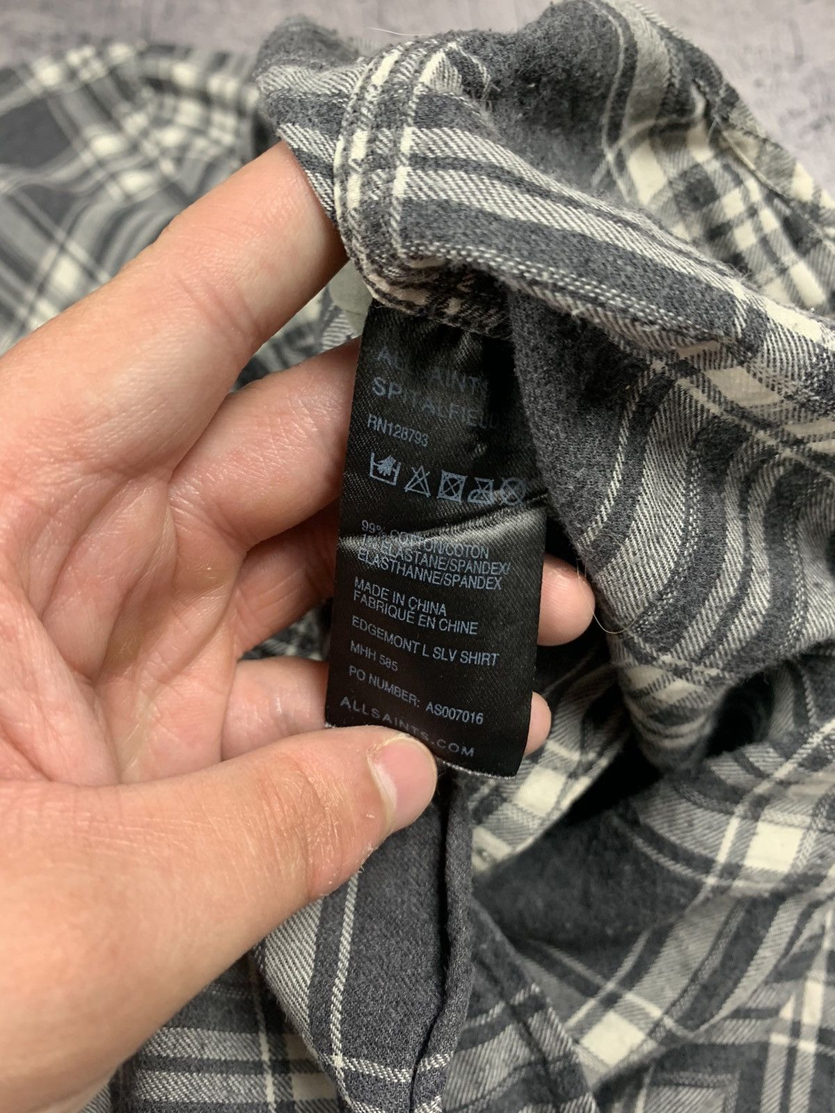 Allsaints Allsaints Edgemont L SVL Shirt Plaid Long Sleeve Mens Size S Size US S / EU 44-46 / 1 - 10 Thumbnail