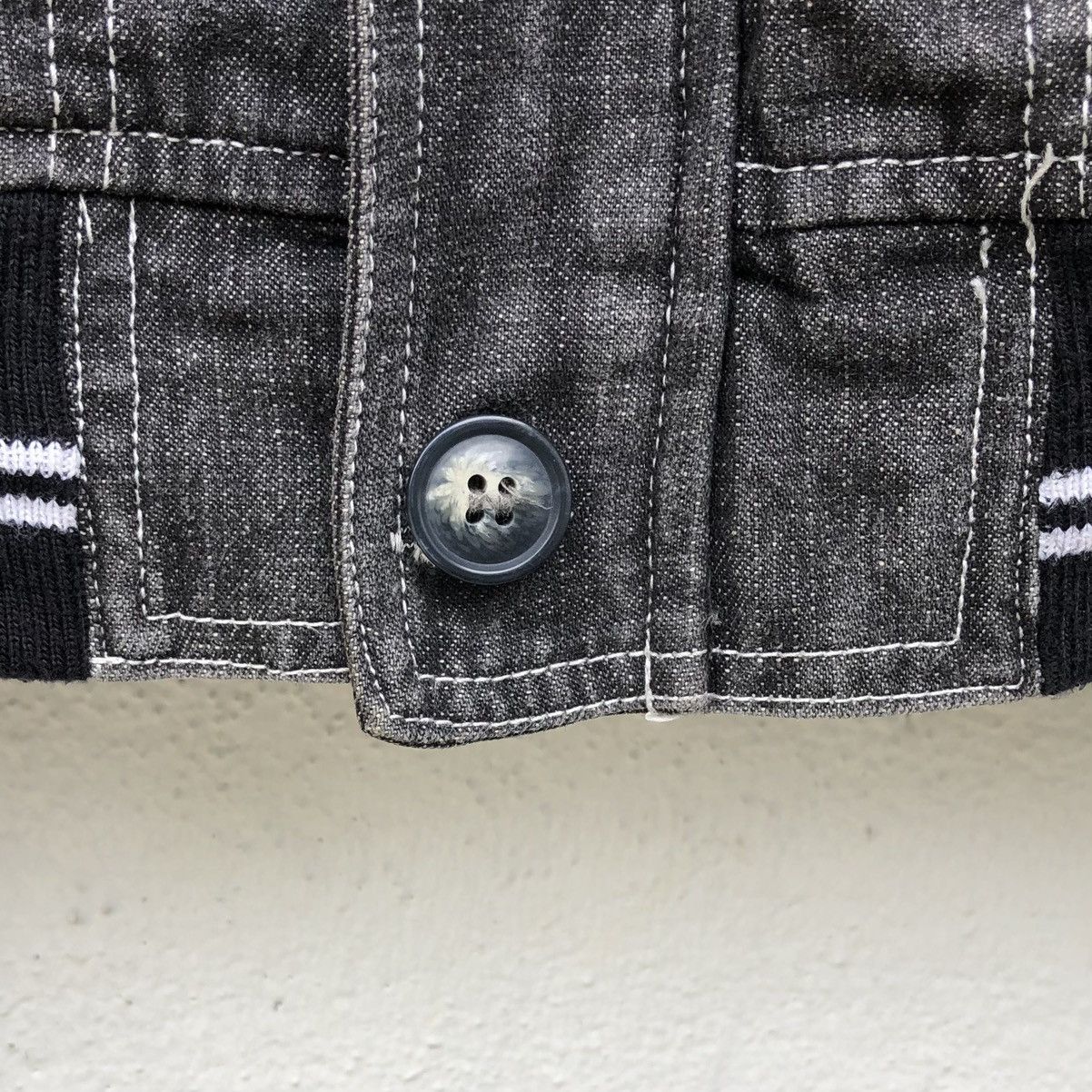 Vintage Vintage BON GIOVANE Denim Zipper Bomber Jacket Size US M / EU 48-50 / 2 - 16 Thumbnail