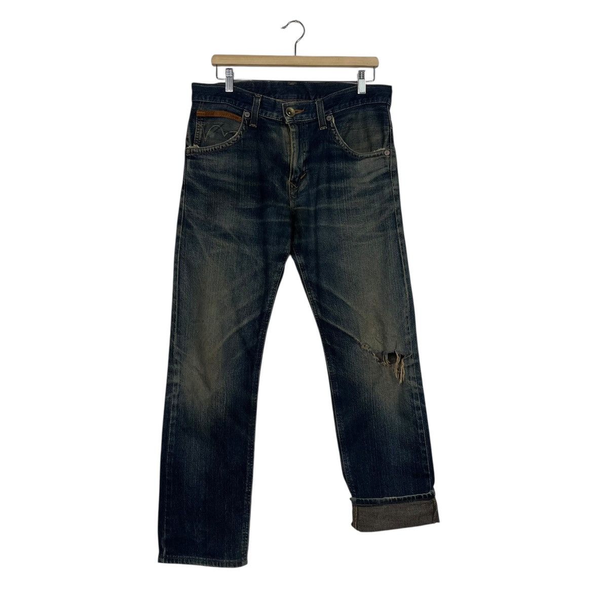 Edwin Vintage Edwin Western Cowboy Distressed Denim Jeans Size US 34 / EU 50 - 13 Thumbnail