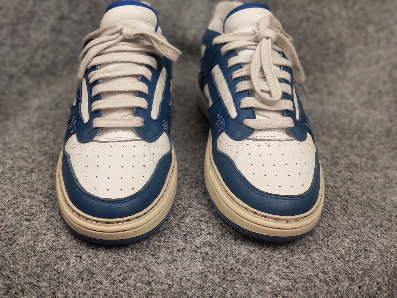 Represent Clo. Represent Reptor Low top White Blue Logo Leather Sneakers Size US 8 / EU 41 - 8 Thumbnail