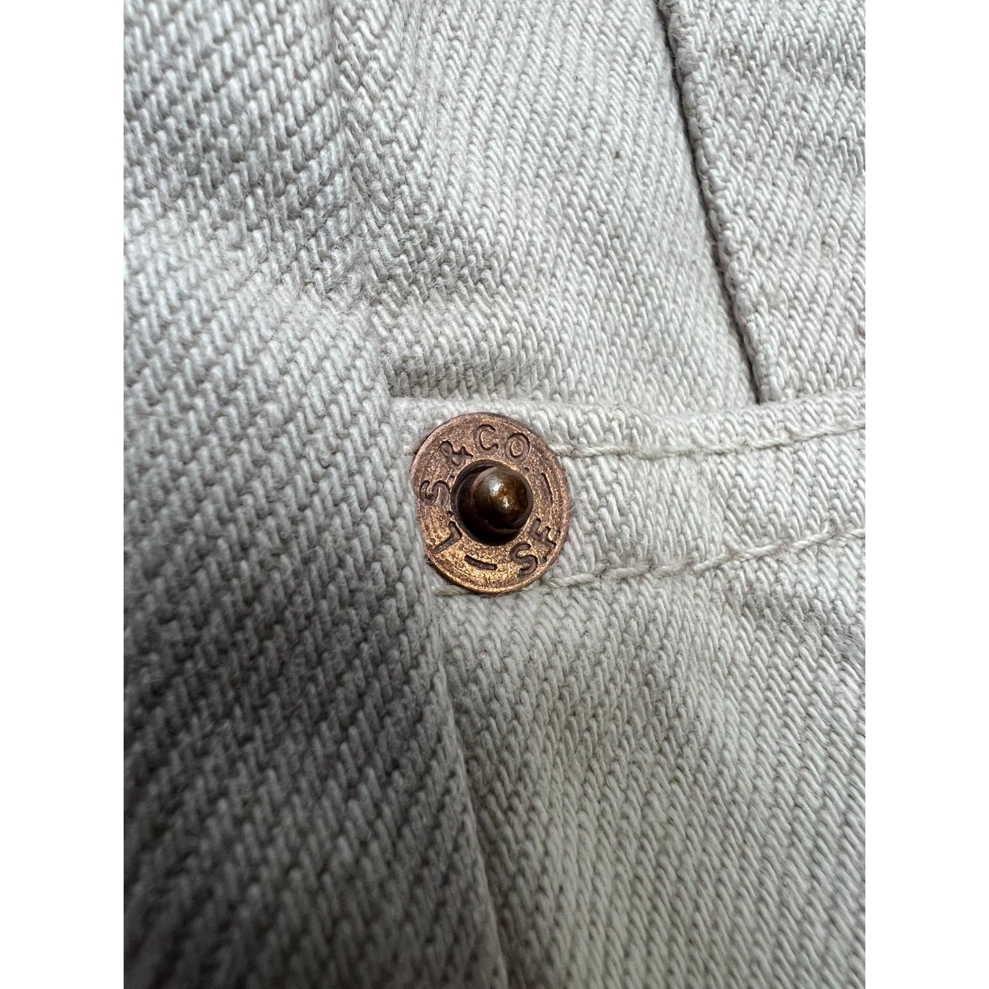 Levi's Vintage Clothing Levi’s 615 MINT Vintage Orange Tab Beige Denim Jeans (Y1065) Size US 32 / EU 48 - 4 Thumbnail
