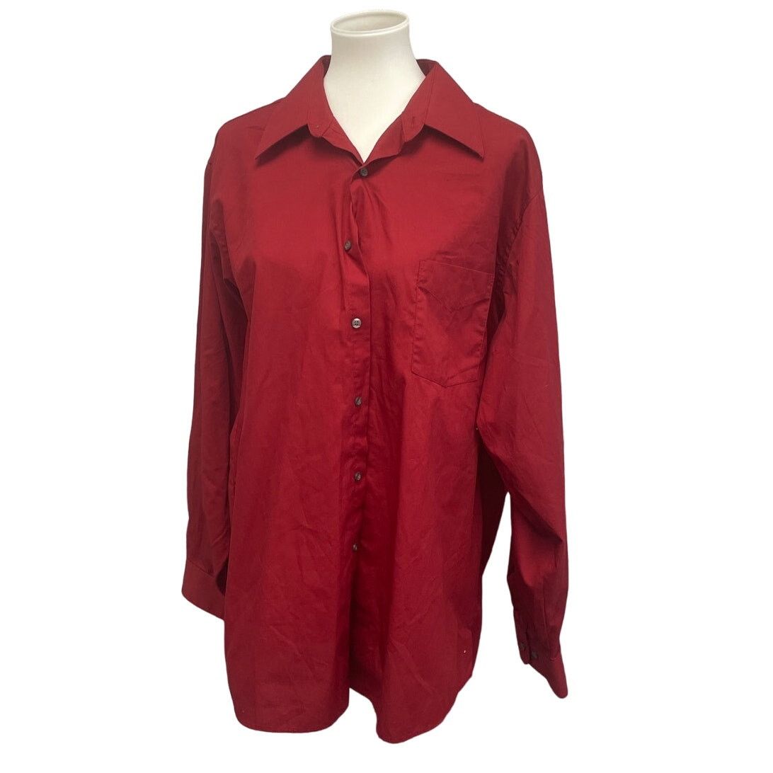 Van Heusen Van Heusen Mens XL PolyCotton Long Sleeve Button Up Shirt Size US XL / EU 56 / 4 - 1 Thumbnail