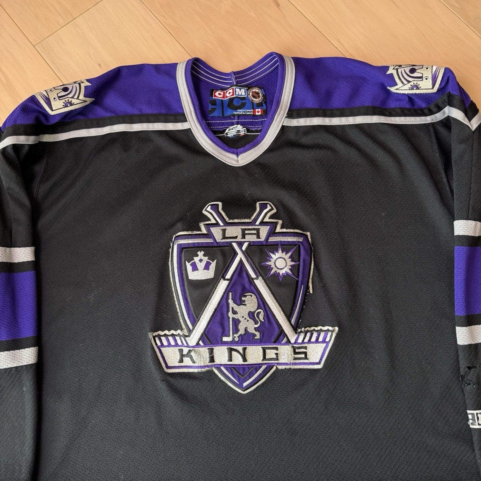 Ccm Vintage Los Angeles Kings Jersey 2XL Black Purple 90s CCM Size US XXL / EU 58 / 5 - 4 Thumbnail