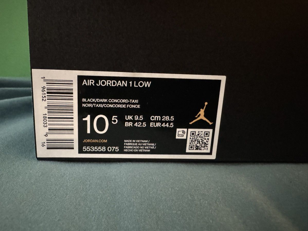 Jordan Brand Nike Air Jordan 1 Low Dark Concord 2022 Size US 10.5 / EU 43-44 - 6 Thumbnail