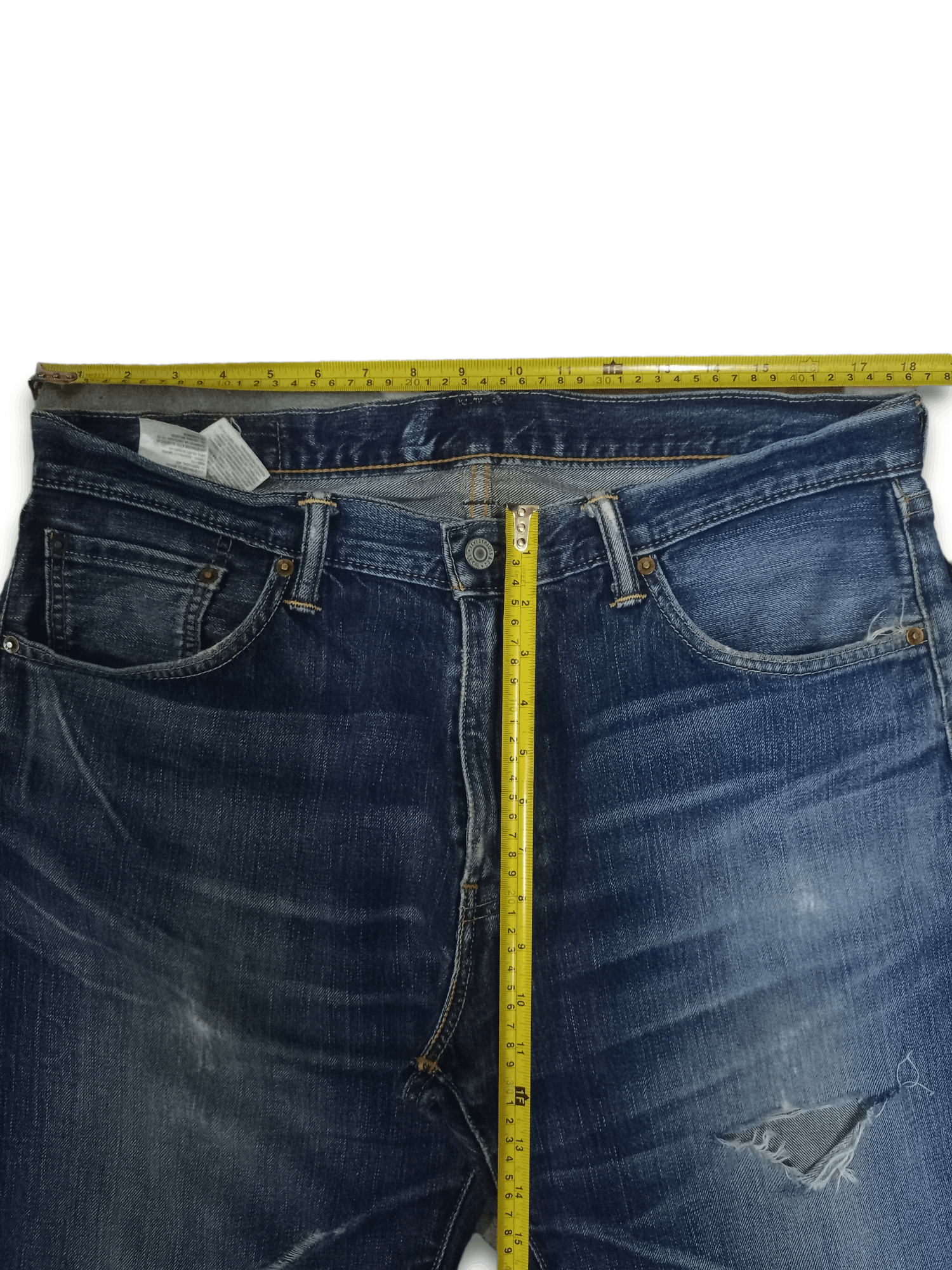 Levi's Vintage Levis 503 Blue Wash Loose Distressed Jeans Size US 36 / EU 52 - 8 Thumbnail