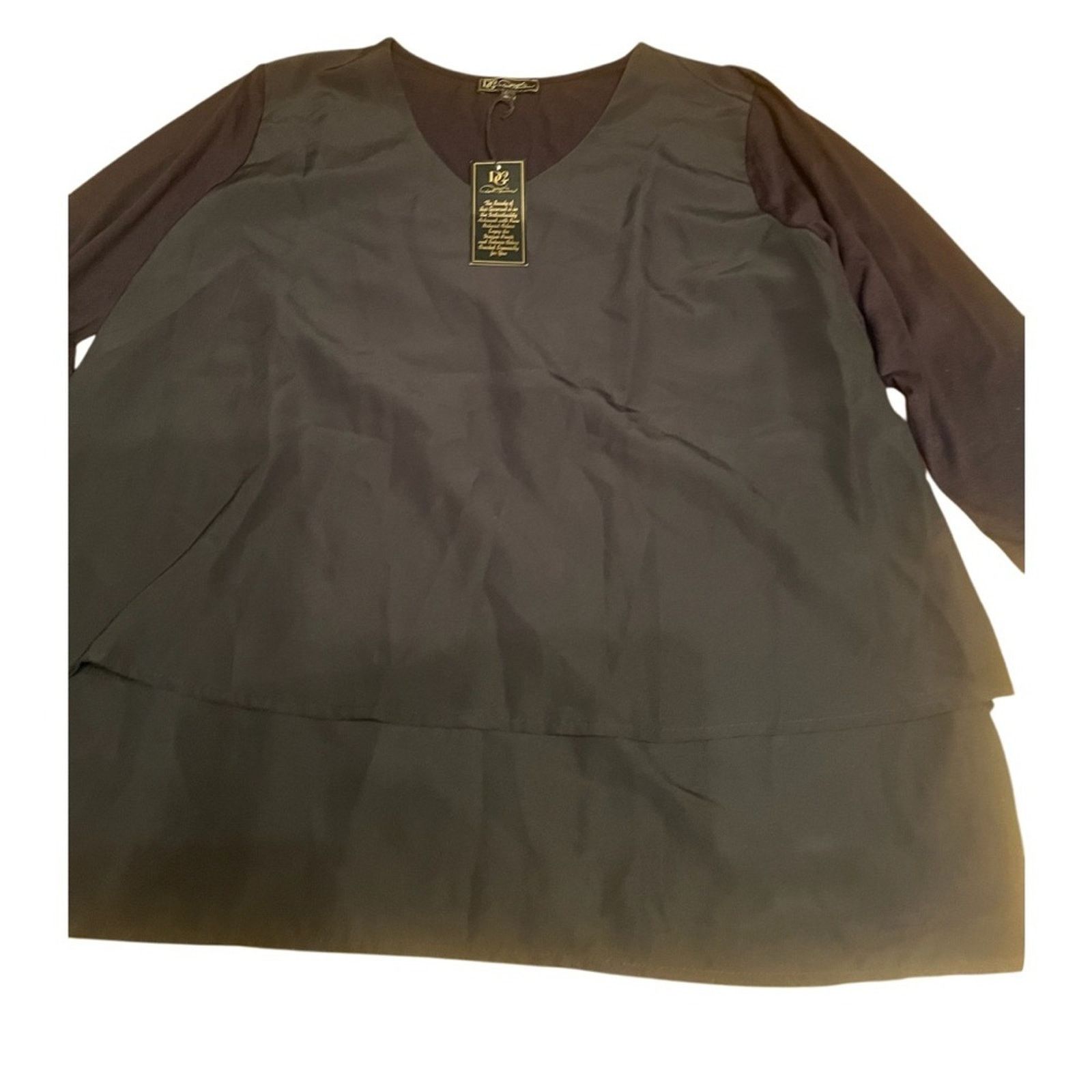 The Unbranded Brand Diane Gilman DG2 layer high-lo shirt, size XL Size XL / US 12-14 / IT 48-50 - 2 Thumbnail