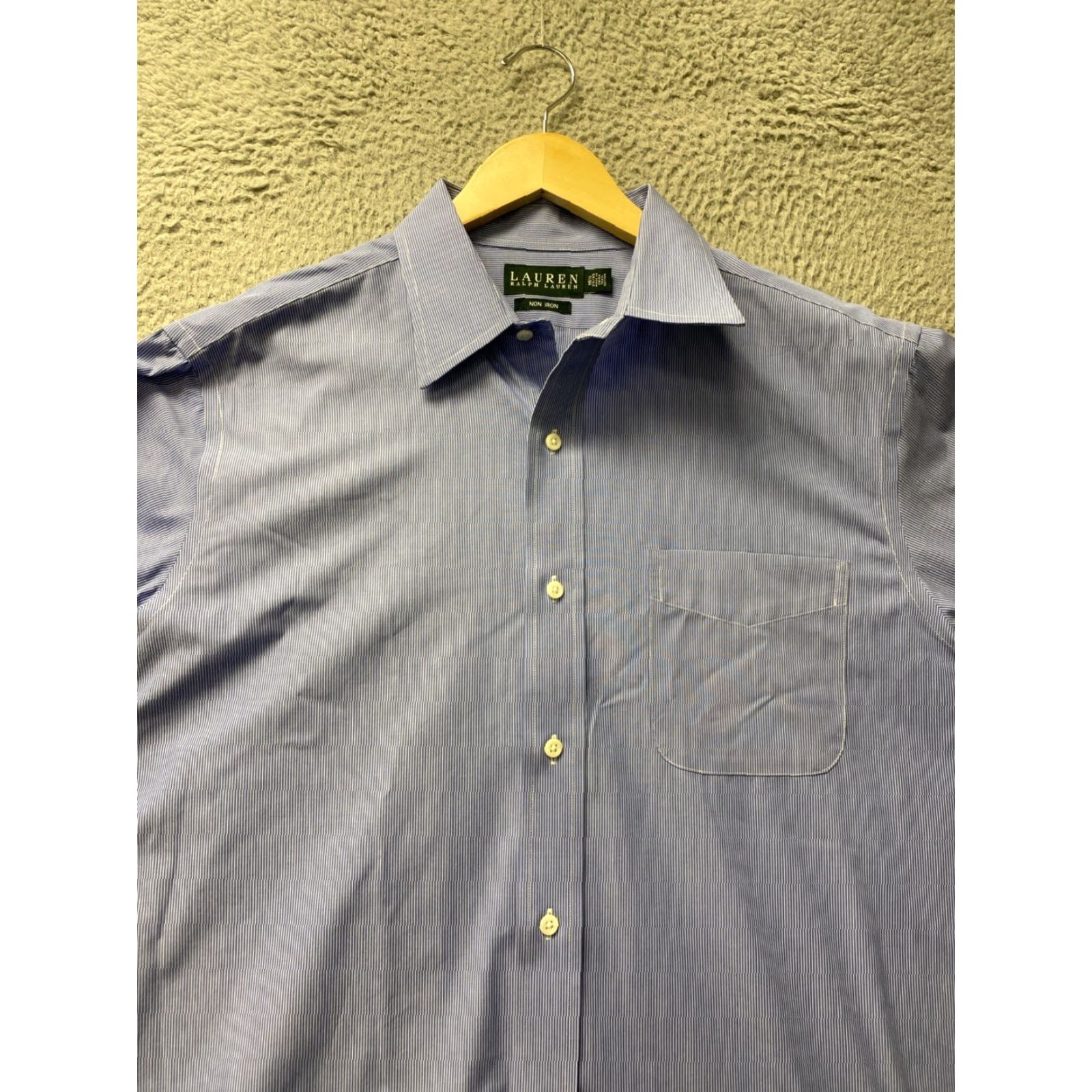 Ralph Lauren Ralph Lauren Button-Up Shirt Mens Long Sleeve Blue Pinstripe 106-49 Size L Adult Regular 100% Cotton Size US L / EU 52-54 / 3 - 3 Thumbnail
