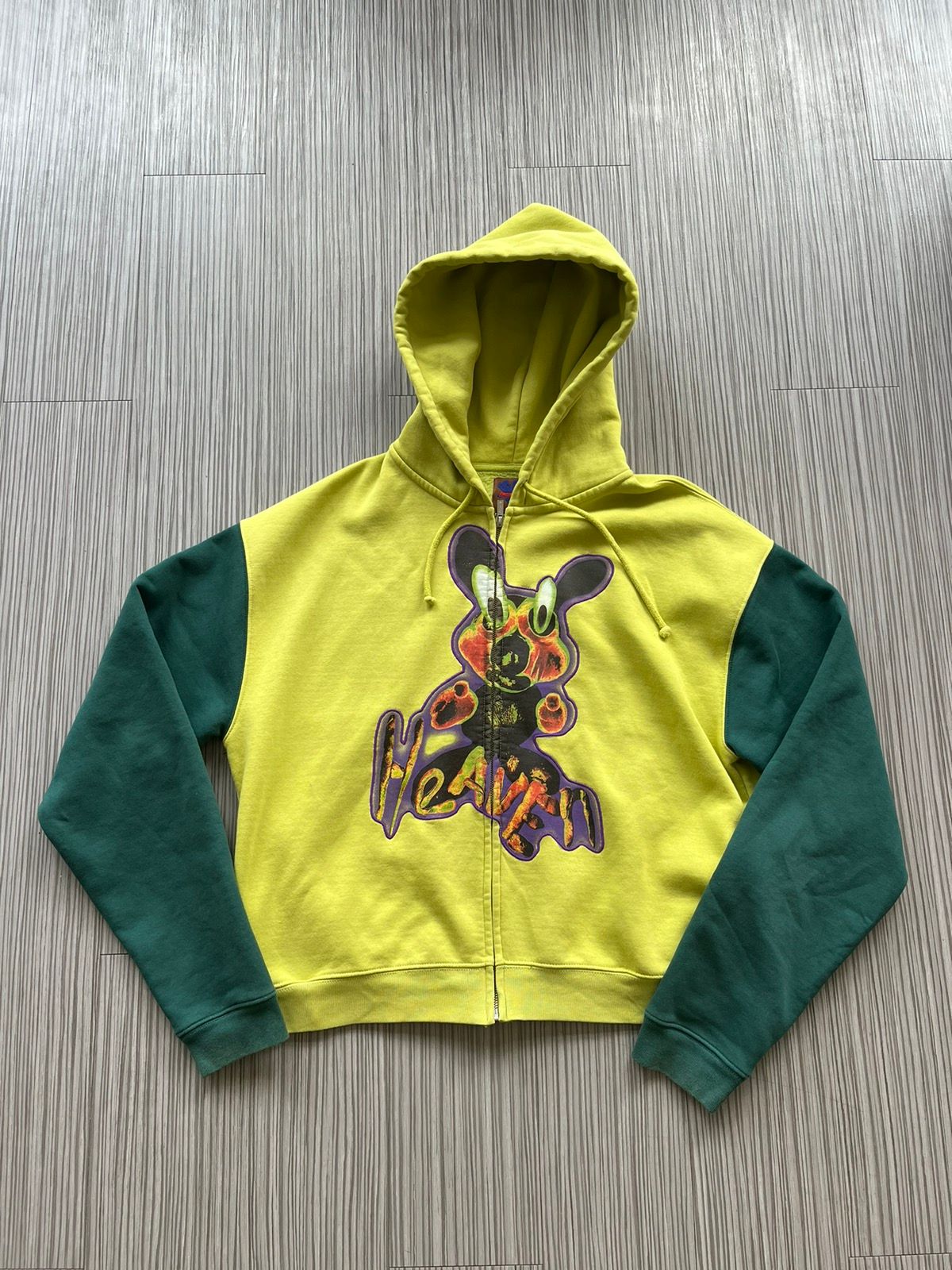 Pre-owned Heaven By Marc Jacobs X Stray Rats Heaven By Marc Jacobs Acid Bunny Hoodie In Green