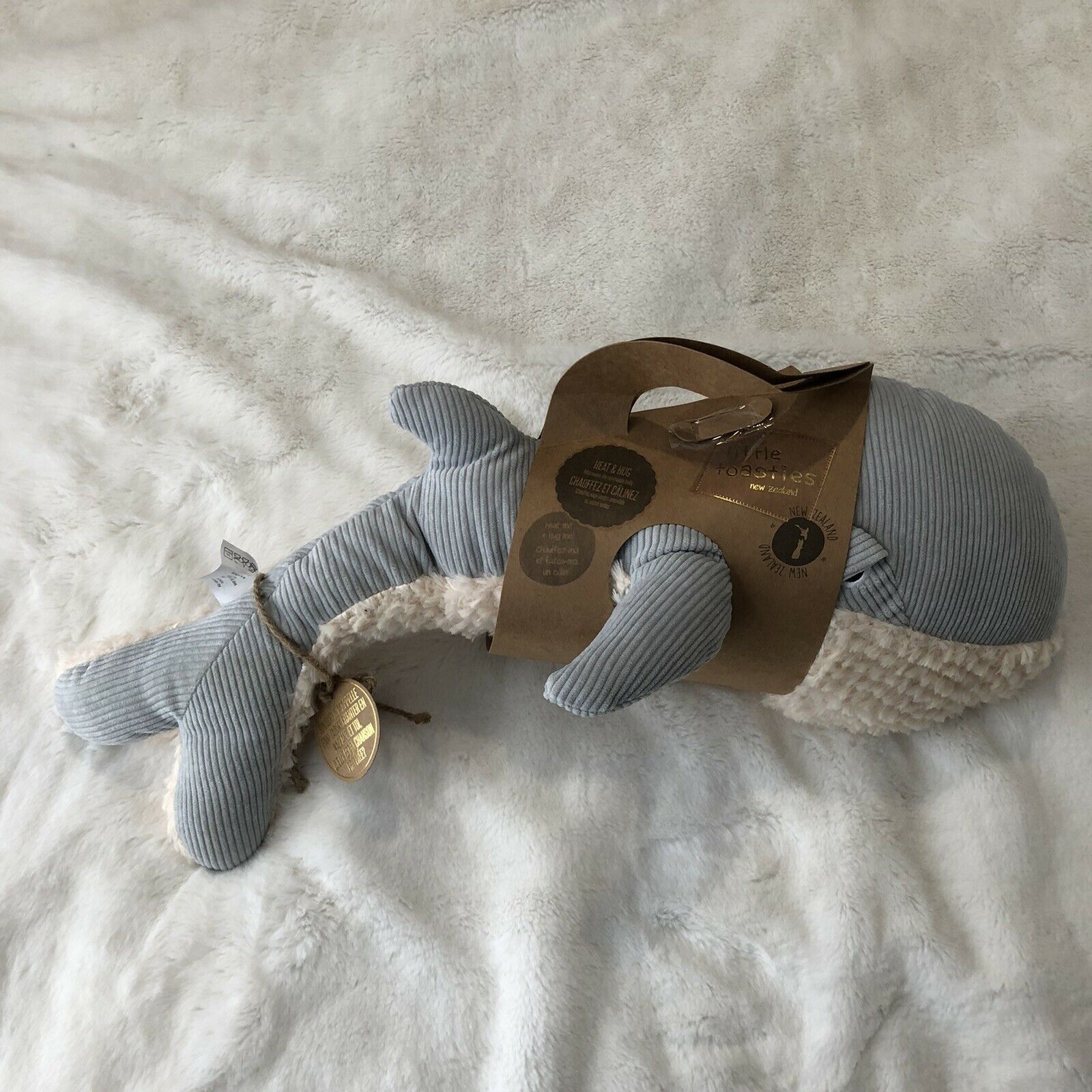 Other Little Toasties BLUEWHALE Heat Hug Plush Stuffed Animal Soft Size ONE SIZE - 1 Thumbnail