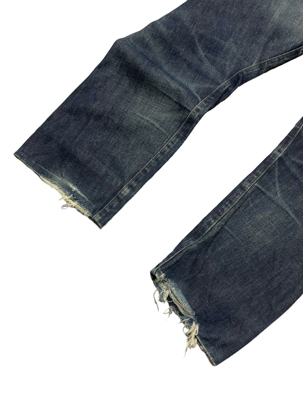 Edwin × Hysteric Glamour Vintage Edwin E Function Curved Leg Distressed Jeans Size US 30 / EU 46 - 11 Thumbnail