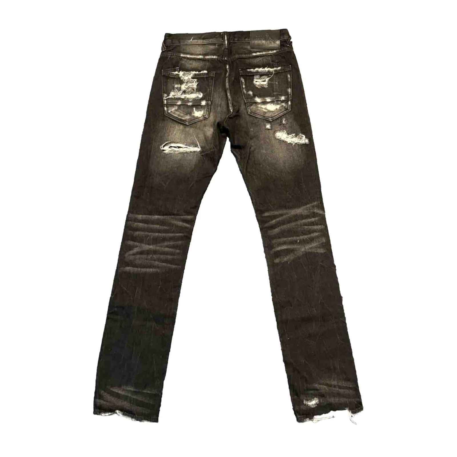 Prps PRPS Jeans Denim Black 29x32 Regular Men Distressed 5-Pocket Straight Vintage No Rise Mid Inseam 32 Cotton Button Closure Size US 29 - 4 Thumbnail
