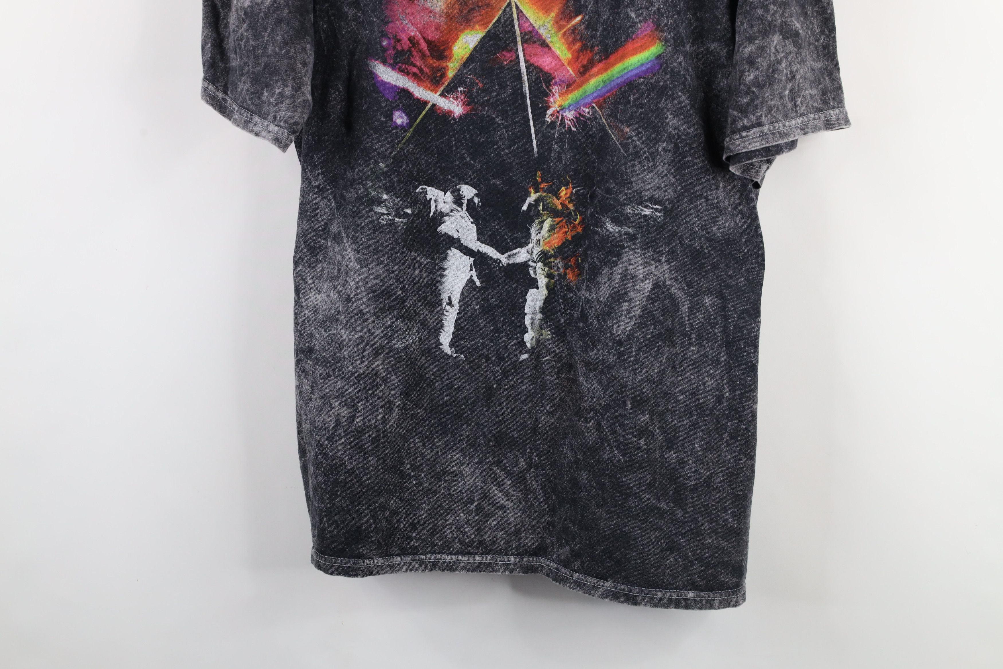 Vintage Vintage Y2K Acid Wash Spell Out Pink Floyd Band T-Shirt Size US XXL / EU 58 / 5 - 3 Thumbnail