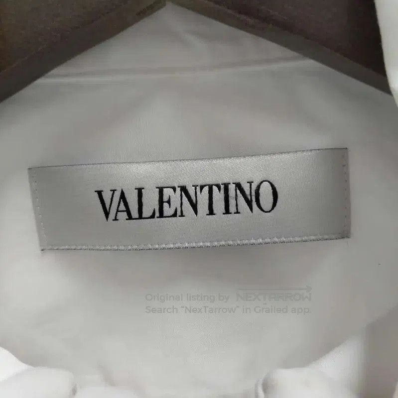 Valentino Valentino Long Sleeve White Cotton Shirt . Size L / US 10 / IT 46 - 3 Thumbnail