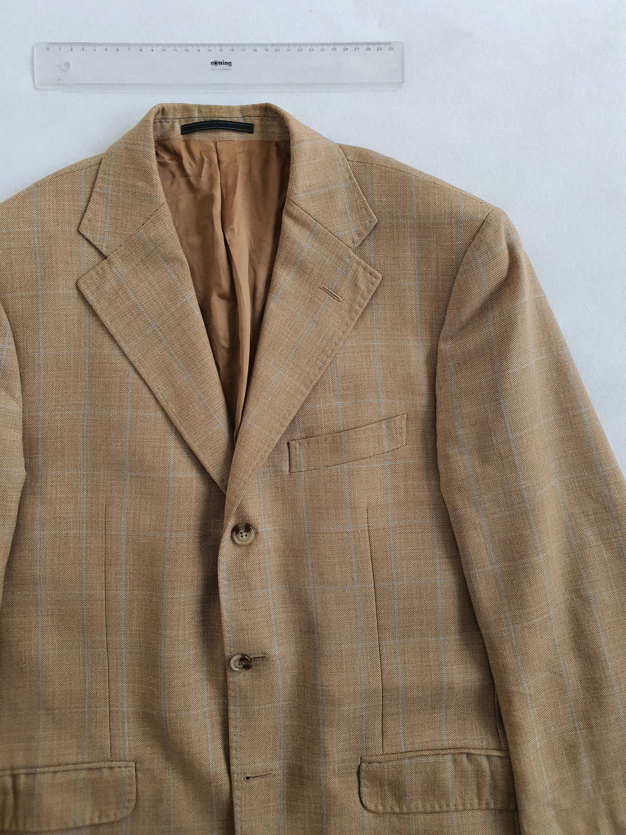Corneliani CC - Vintage Windowpane Sports Coat Jacket - Wool Silk Linen Size 40R - 3 Thumbnail