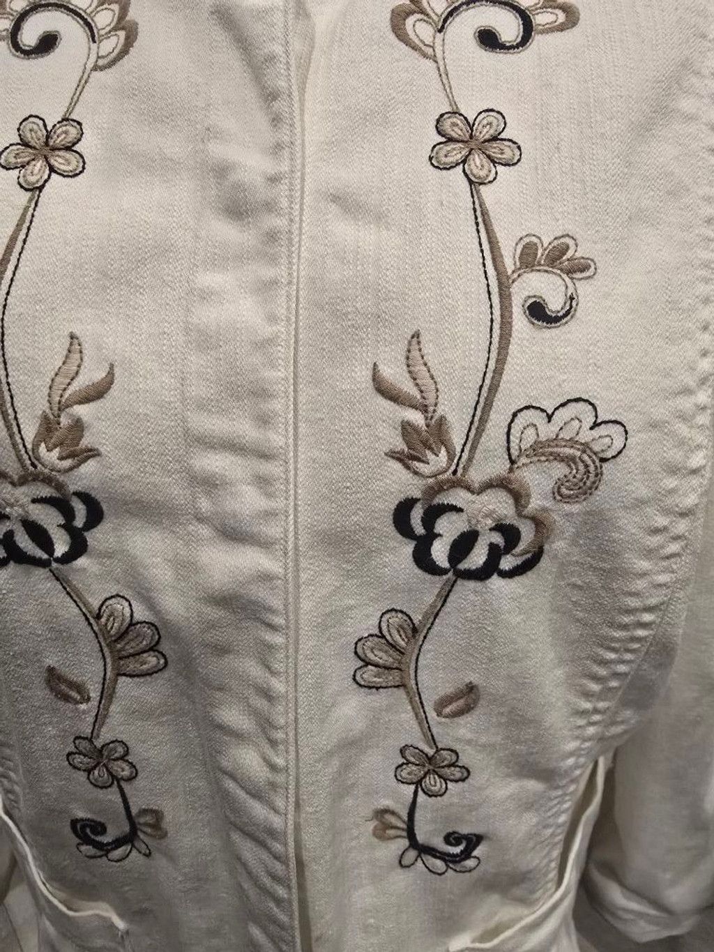 Other Women's Dressbarn White Embroidered Jacket Plus 18W Size XXL / US 16-18 / IT 52-54 - 8 Thumbnail