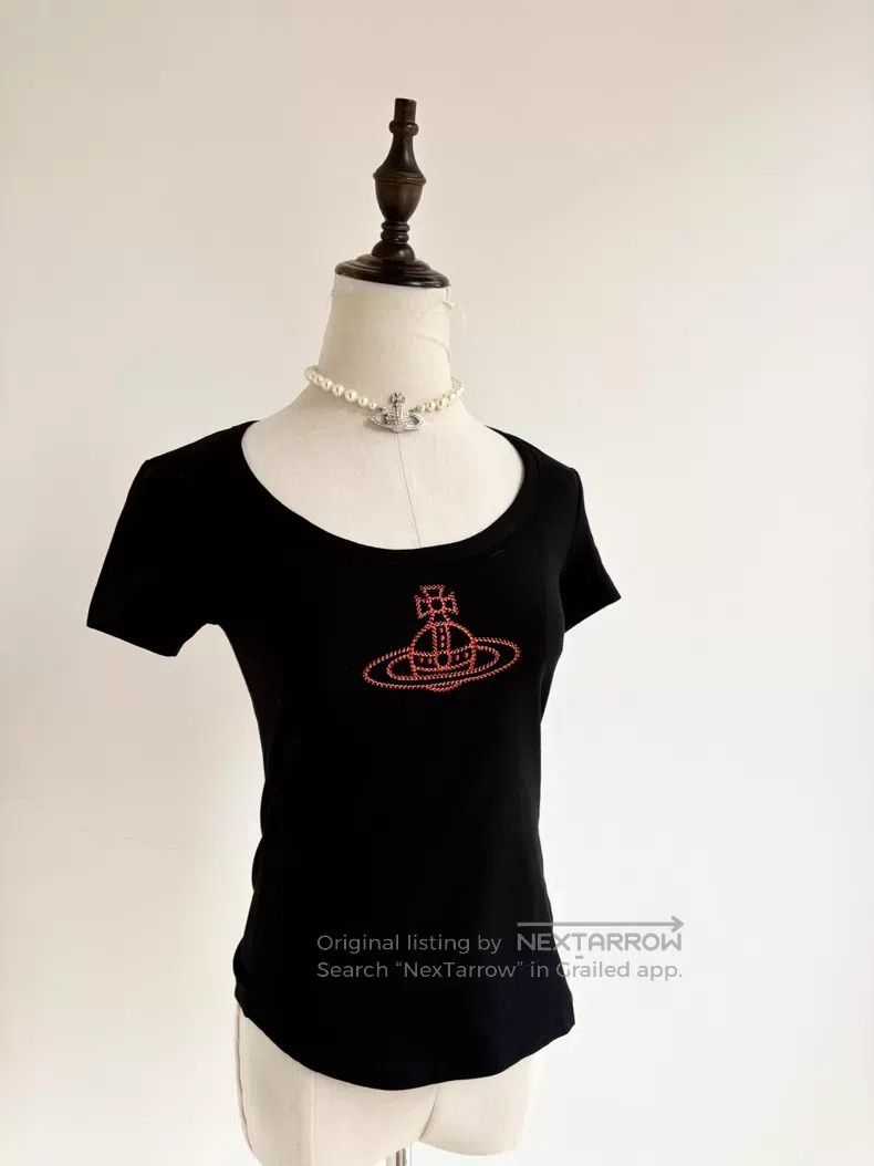 Vivienne Westwood Vivienne Westwood Vintage Black Large Saturn Short Sleeve Size M / US 6-8 / IT 42-44 - 1 Thumbnail