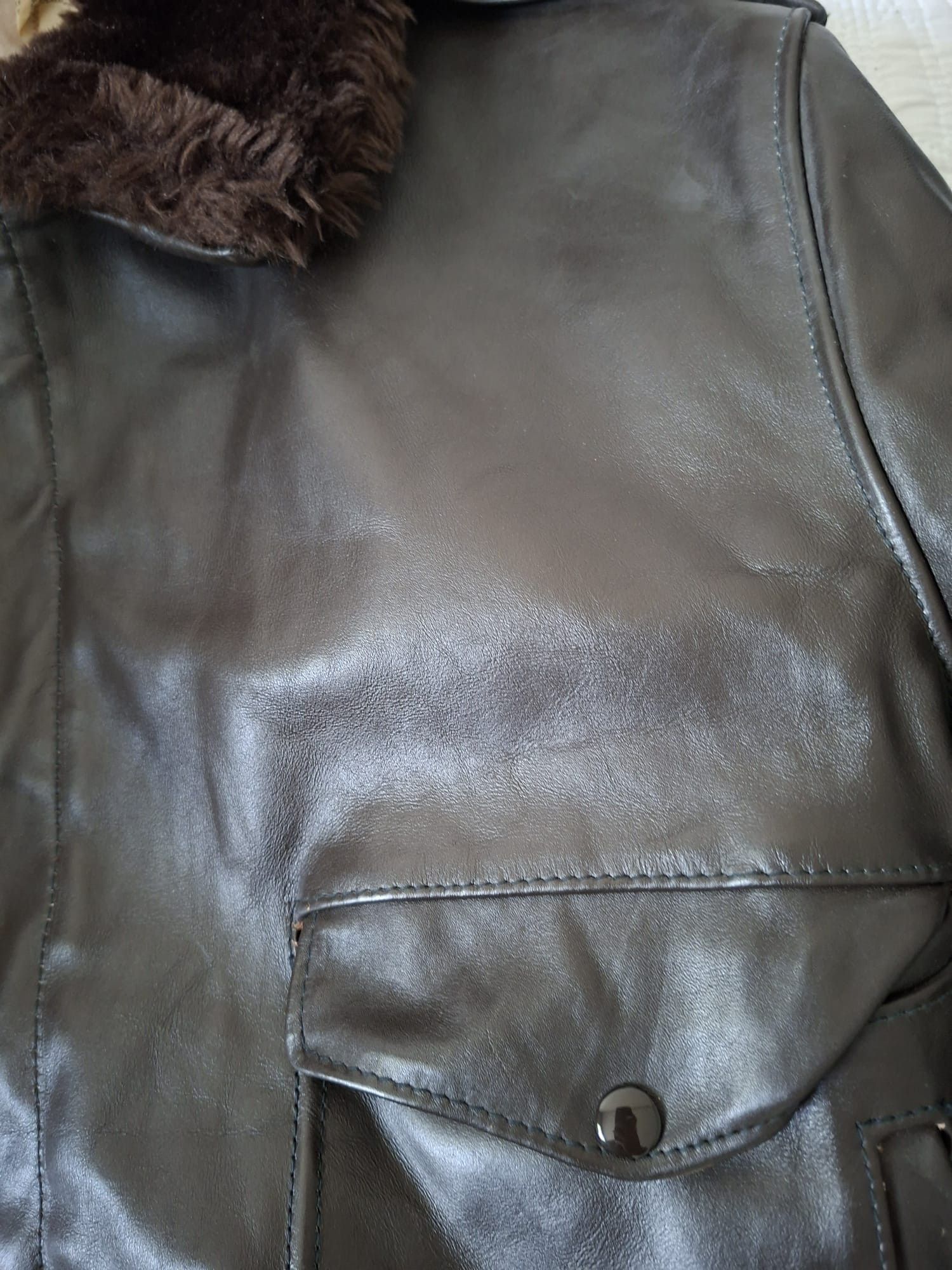 Schott Vintage Schott NYC IS674MS Leather Flight Jacket Made in USA Size US L / EU 52-54 / 3 - 7 Thumbnail