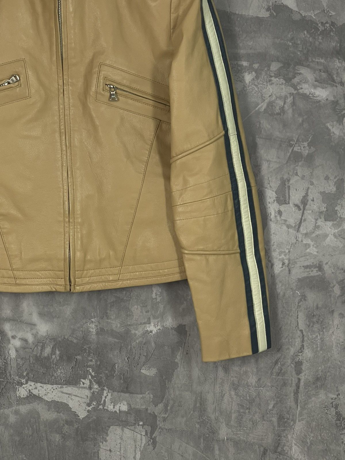 Japanese Brand Vintage Cropped Y2K Leather Moto Streetwear Jacket Size M / US 6-8 / IT 42-44 - 6 Thumbnail