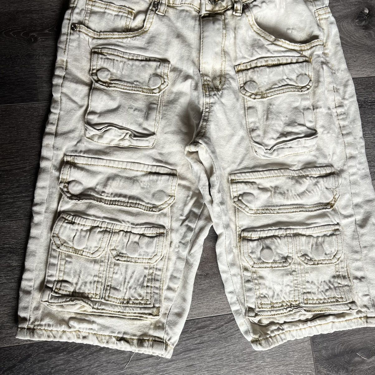 Waimea Waimea Cargo Khaki Washed Jeans Shorts Size 30 Skinny Fit Size US 30 / EU 46 - 5 Thumbnail
