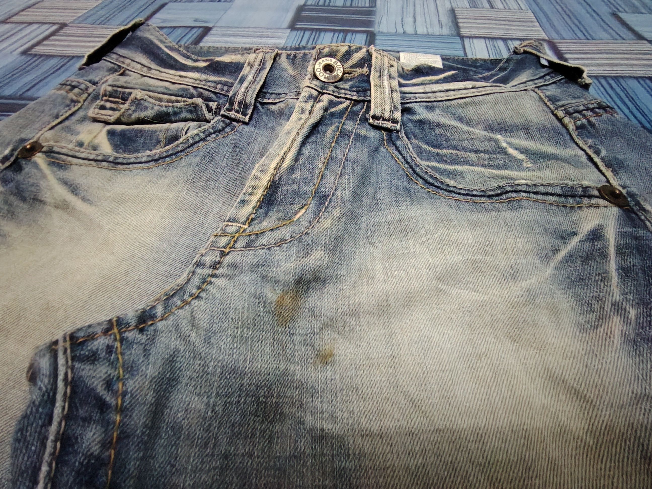 Hysteric Glamour 💥Thrashed💥 90s Buckaroo Flared Jeans Distressed Bootcut Size US 28 / EU 44 - 4 Thumbnail