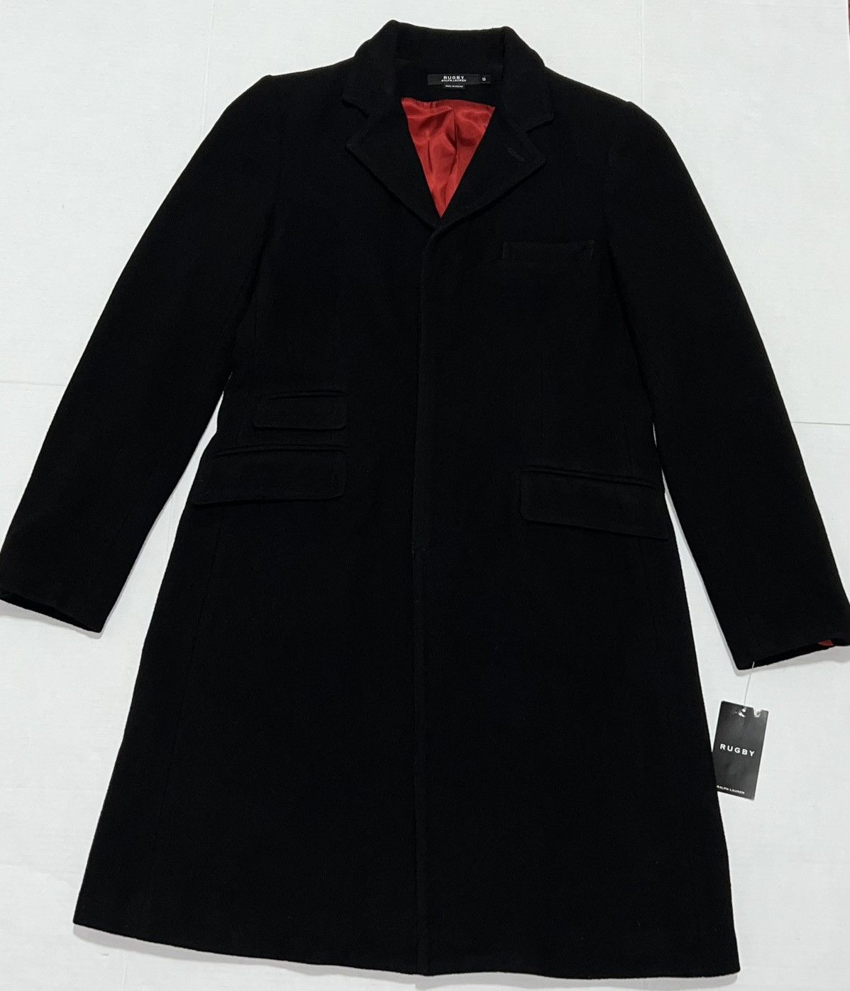Rugby Ralph Lauren Vintage New Rugby Ralph Lauren Longline Wool Long Coat Black Size L / US 10 / IT 46 - 1 Thumbnail