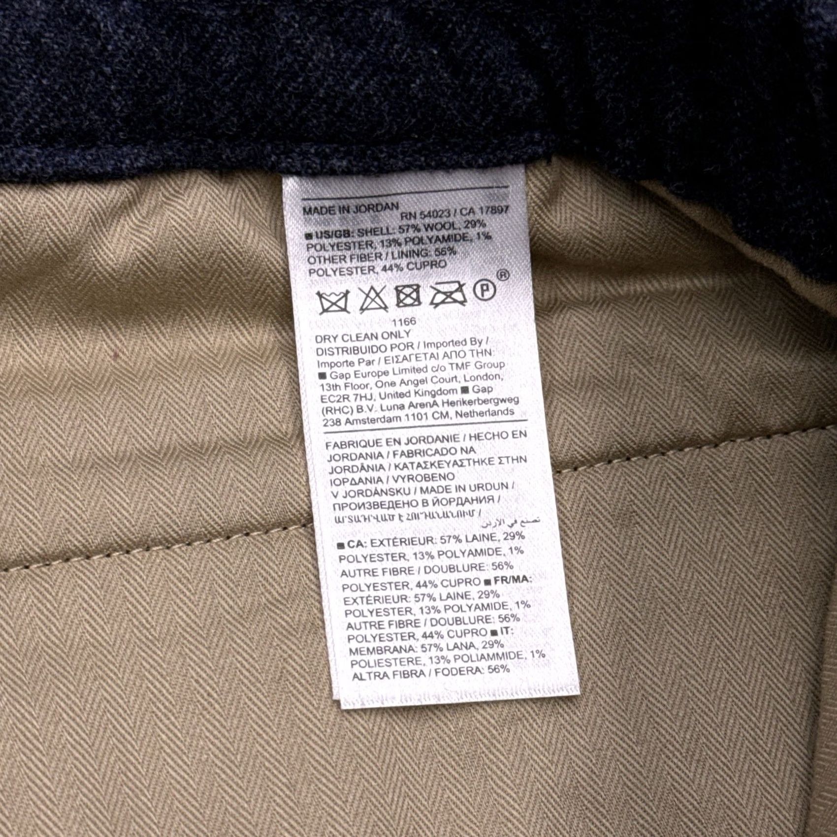 Banana Republic Banana Republic Pants Mens 32 Navy Wool Flannel Elastic Waist Straight Leg Cargo Zip Button Dry Clean Only Size US 32 / EU 48 - 6 Thumbnail
