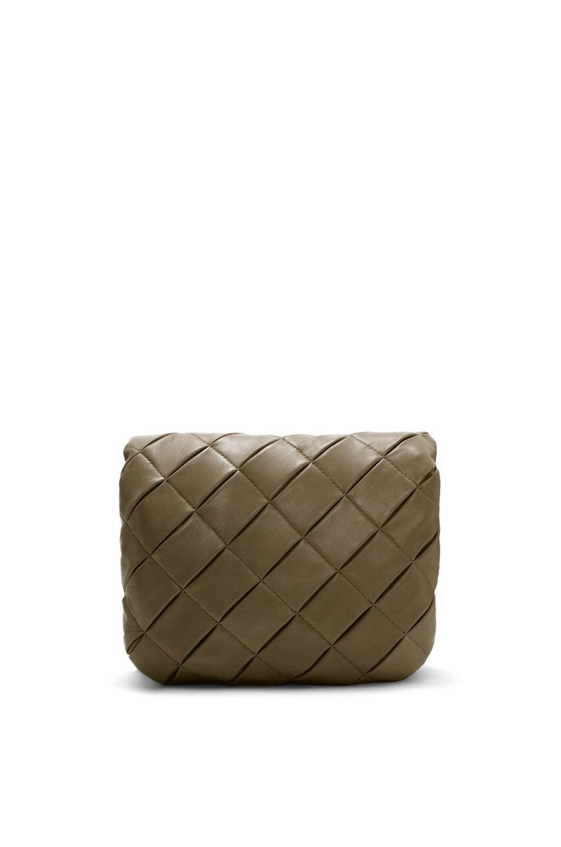 Loewe o1in1g0426 Size: OS/ Goya Puffer Bag in Dark Khaki Green Size ONE SIZE - 4 Thumbnail