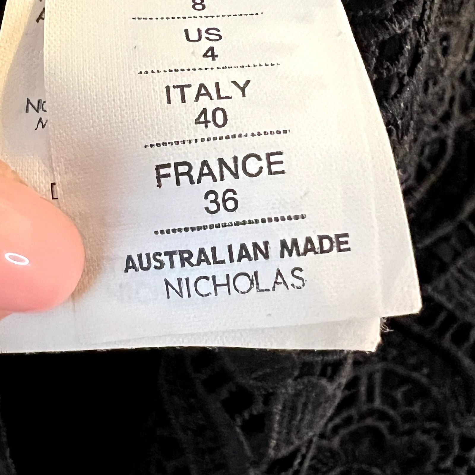 NICHOLAS Nicholas Moroccan Tile Lace Black Ball midi Dress size 4 C8 Size S / US 4 / IT 40 - 4 Thumbnail