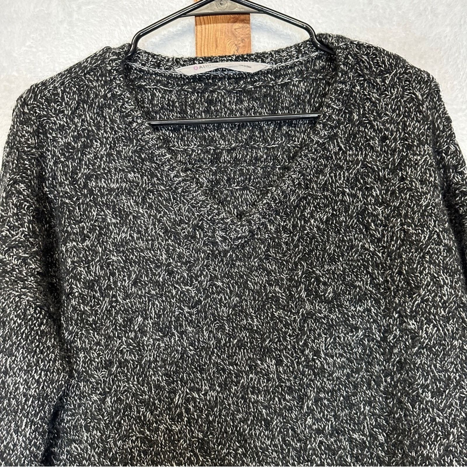 Athleta Athleta Wool Cashmere Black & White Knit Long Sleeve Sweater Size XL / US 12-14 / IT 48-50 - 2 Thumbnail