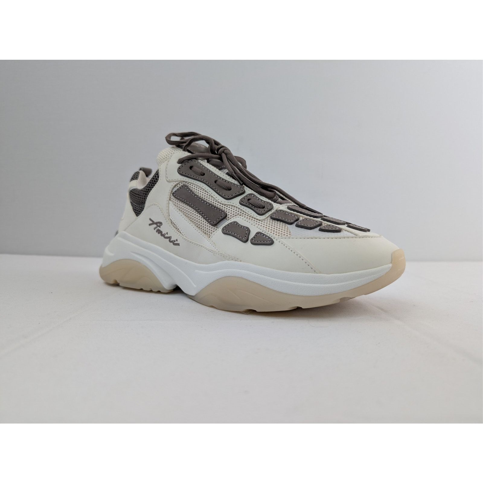 Amiri o1rshd1 Bone Runners Sneakers in Alabaster Size US 13 / EU 46 - 2 Thumbnail