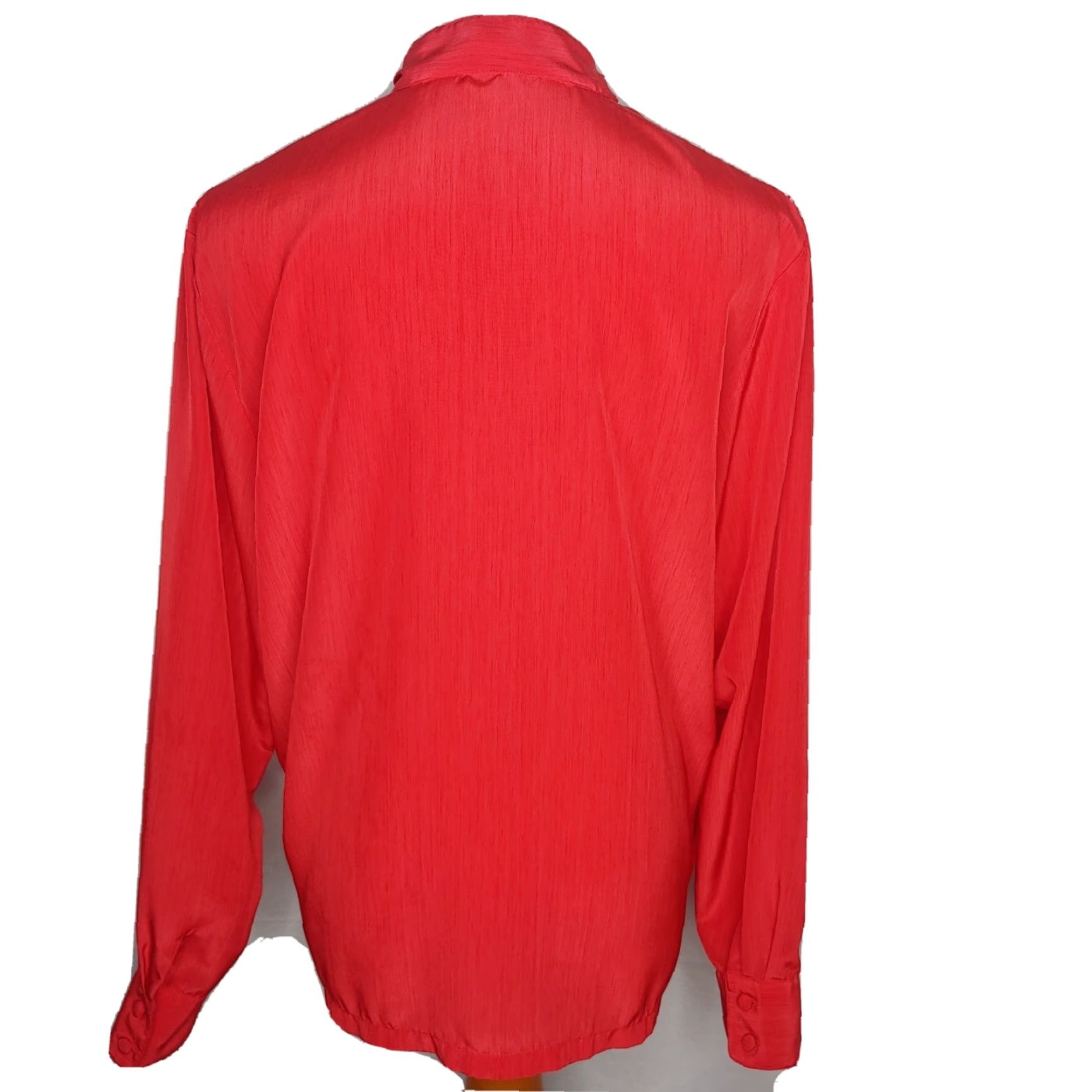 Vintage VINTAGE KB Lawrence Womens Blouse High Neck Red 16 Secretary Shirt Women Size XXL / US 16-18 / IT 52-54 - 4 Thumbnail