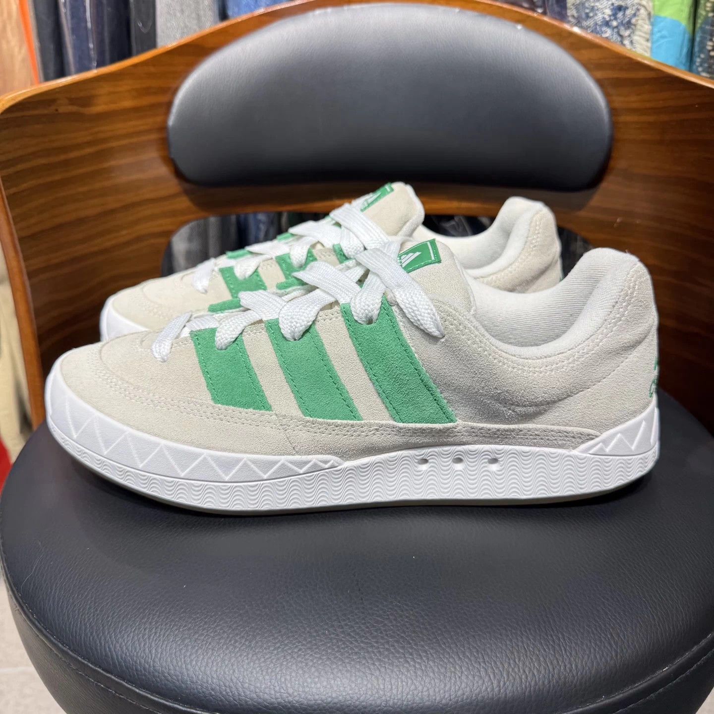 Adidas Bodega x Beams x adidas Adimatic White Green 43 Size US 9 / EU 42 - 7 Thumbnail