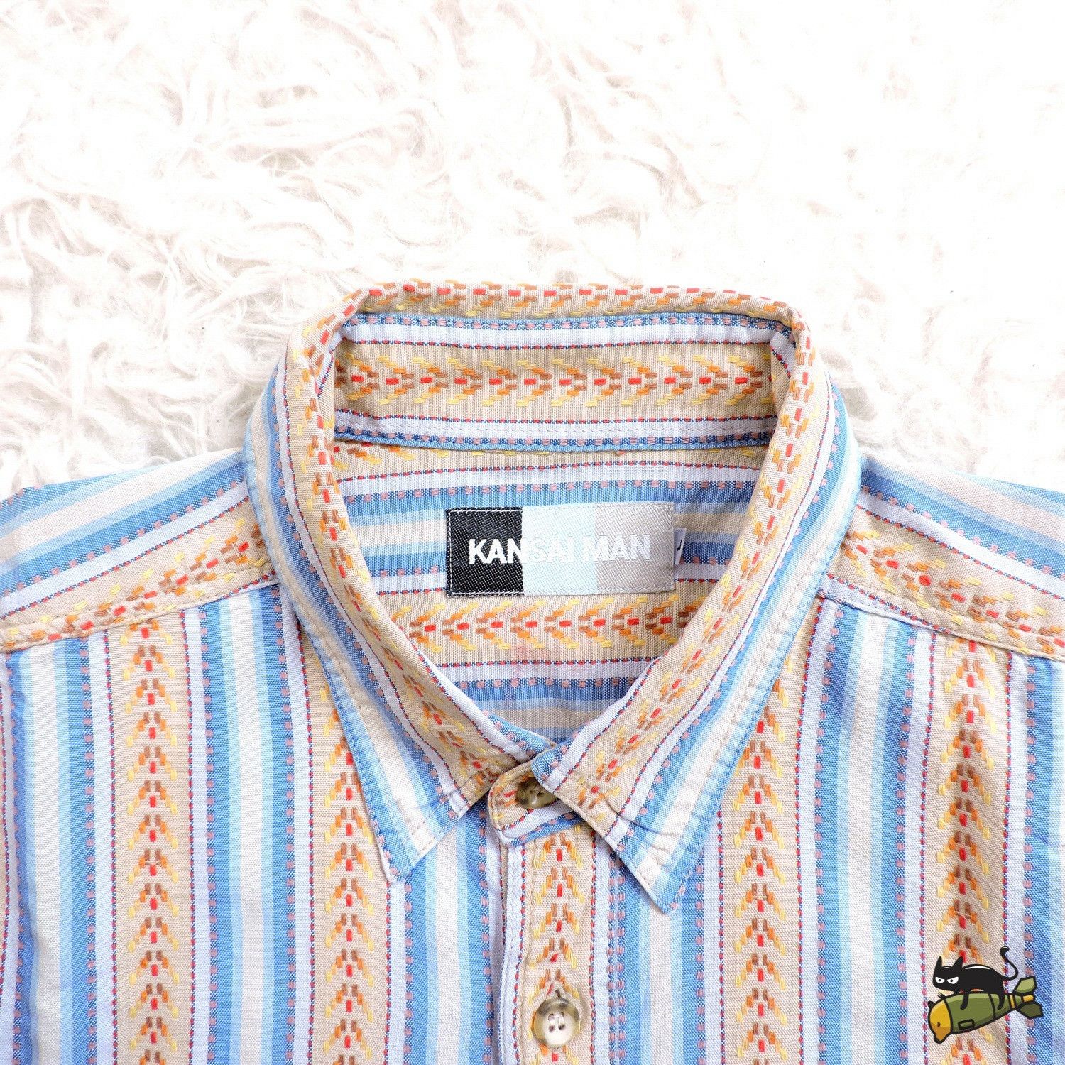 Kansai Yamamoto KANSAI MAN BY KANSAI YAMAMOTO STRIPED LONG SLEEVE SHIRT Size US L / EU 52-54 / 3 - 2 Thumbnail