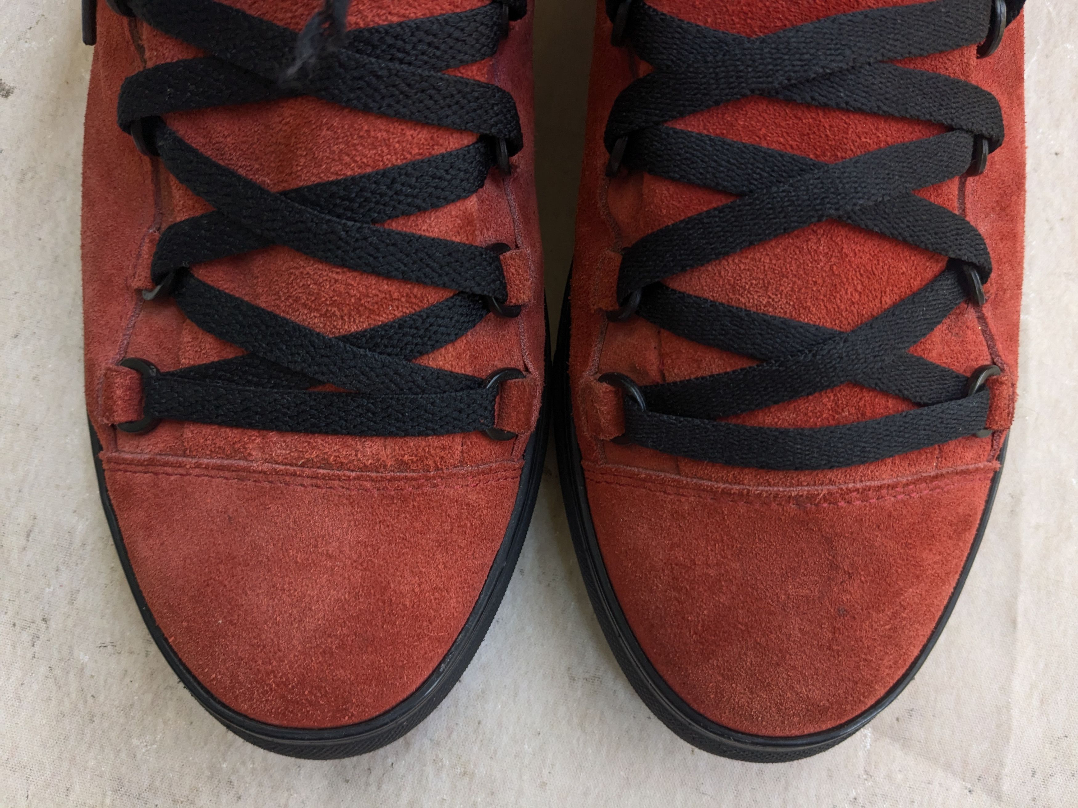 Balenciaga Balenciaga Arena Red Suede 10 Leather High Tops Black Size US 10 / EU 43 - 6 Thumbnail