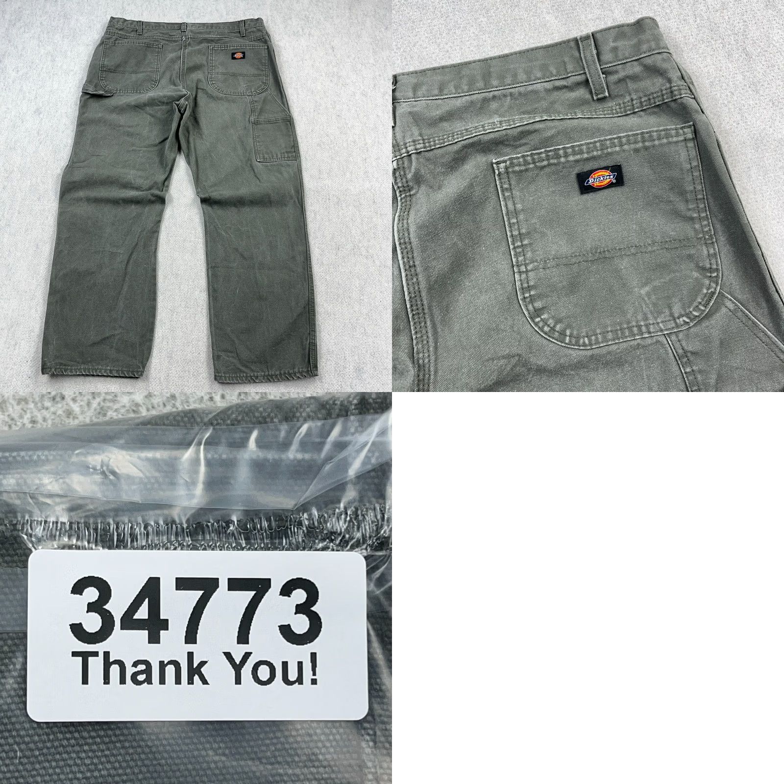 Dickies VINTAGE Dickies Pants Men 40x30 Green Carpenter Canvas Baggy Y2K Moss Olive Workwear Size US 40 / EU 56 - 9 Thumbnail