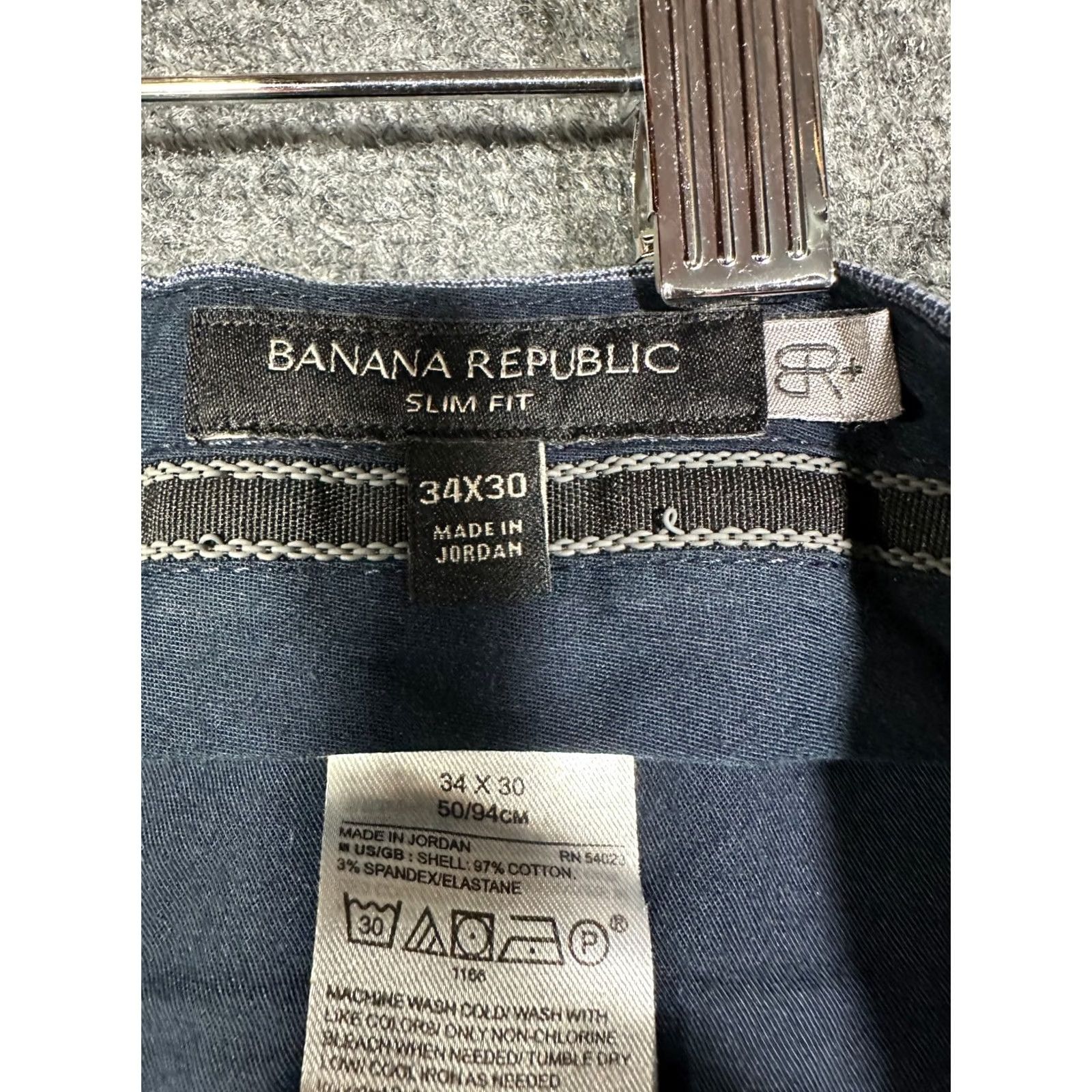 Banana Republic Banana Republic Mens 34 Slim Fit Dress Pants Blue Flat Straight Pockets Size US 34 / EU 50 - 4 Thumbnail