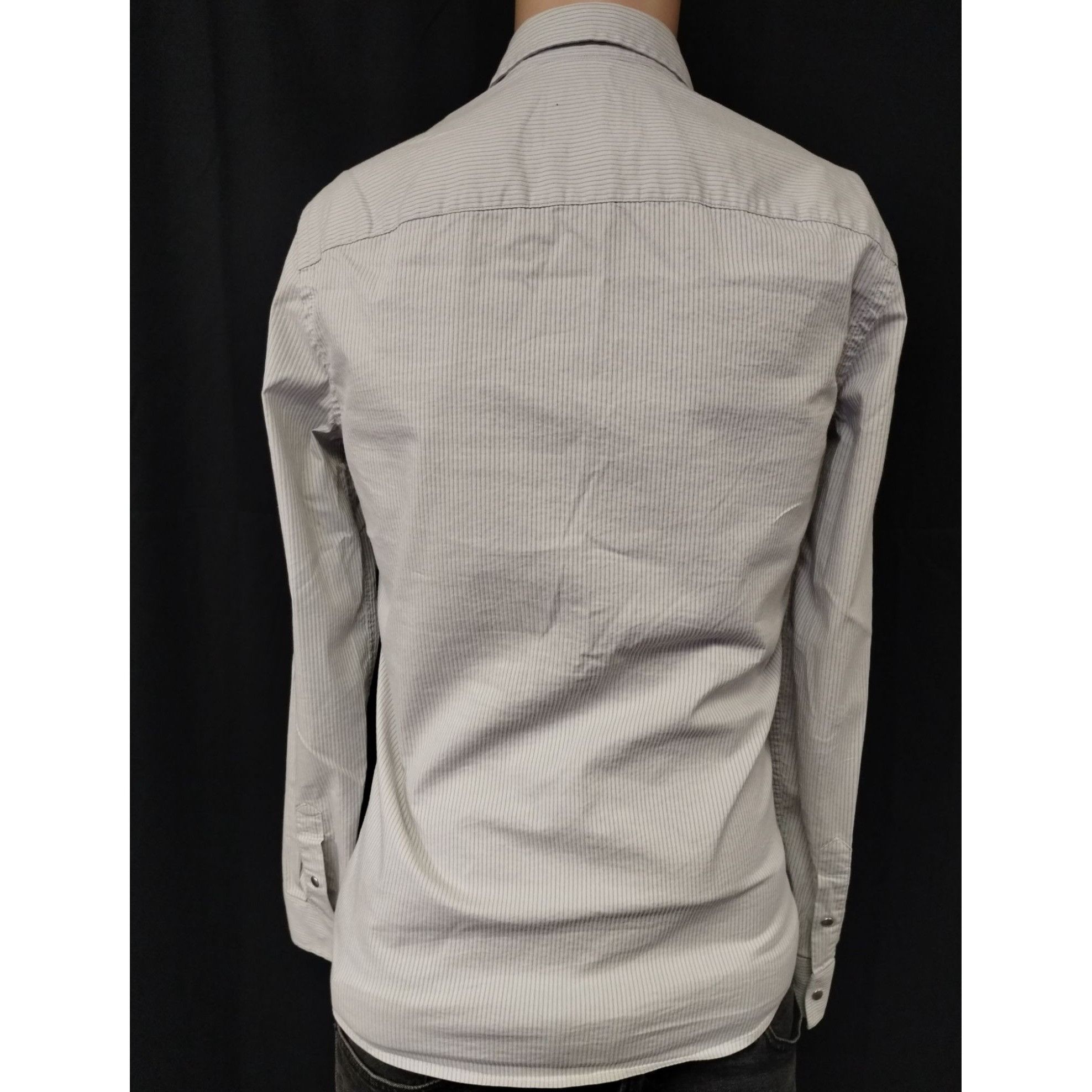 Armani Exchange Armani Exchange Men's Grey Shirt/Silver Snaps Sz XS SKU 4008 Size US XS / EU 42 / 0 - 2 Thumbnail